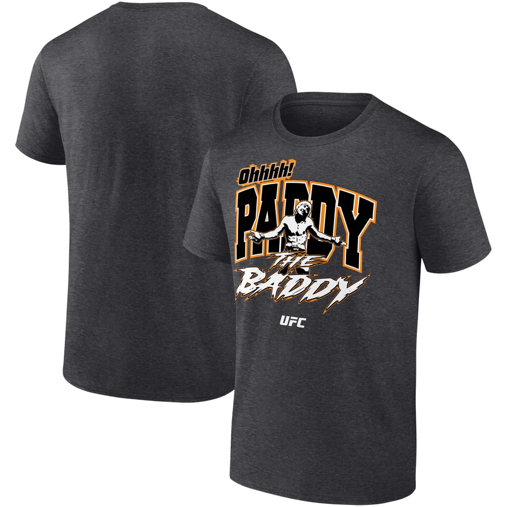 Baddy Men's Charcoal Paddy Pimblett Oh, Paddy The Baddy Fighter T-Shirt