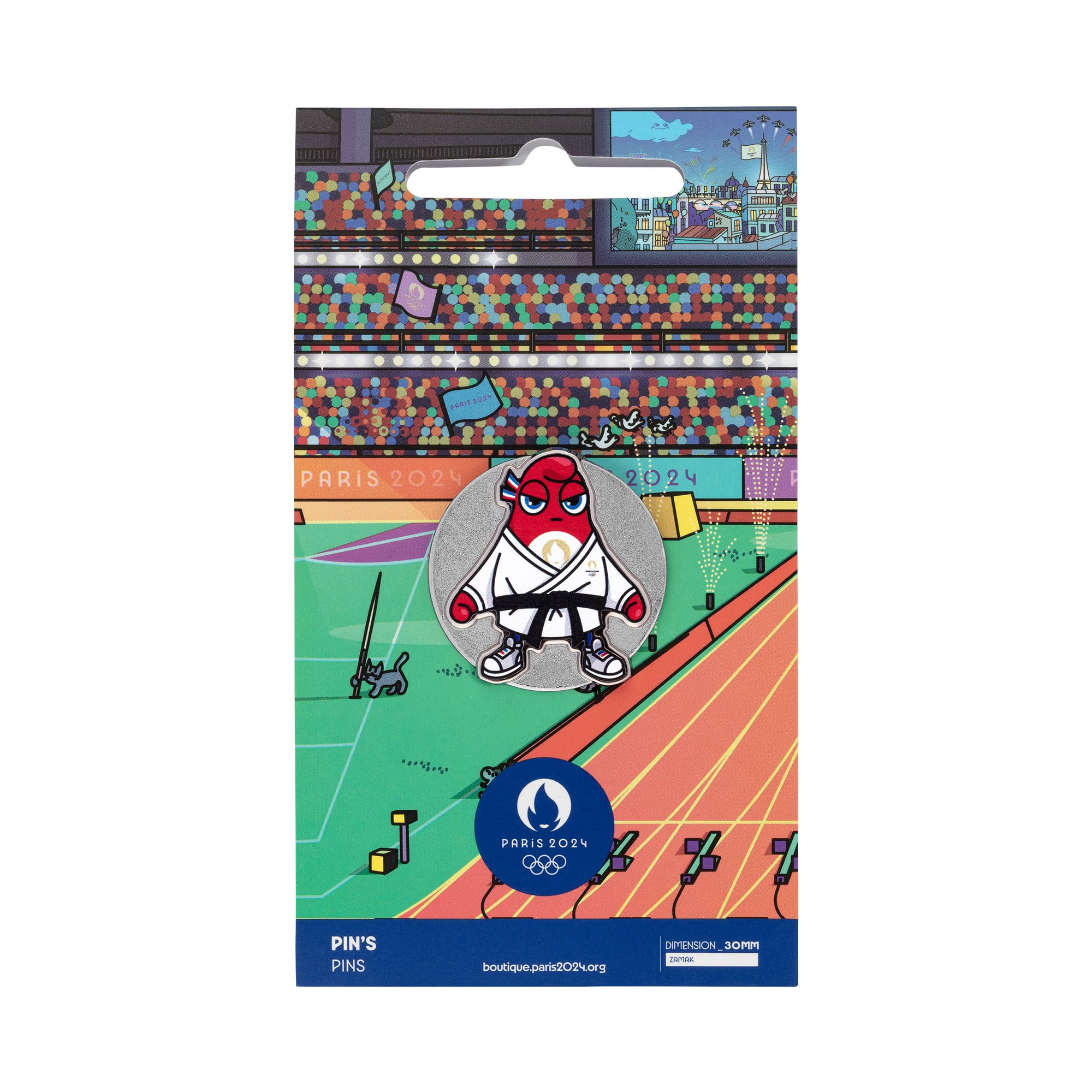 2024 パリオリンピック マスコットピンバッジ 柔道 オフィシャルグッズ 