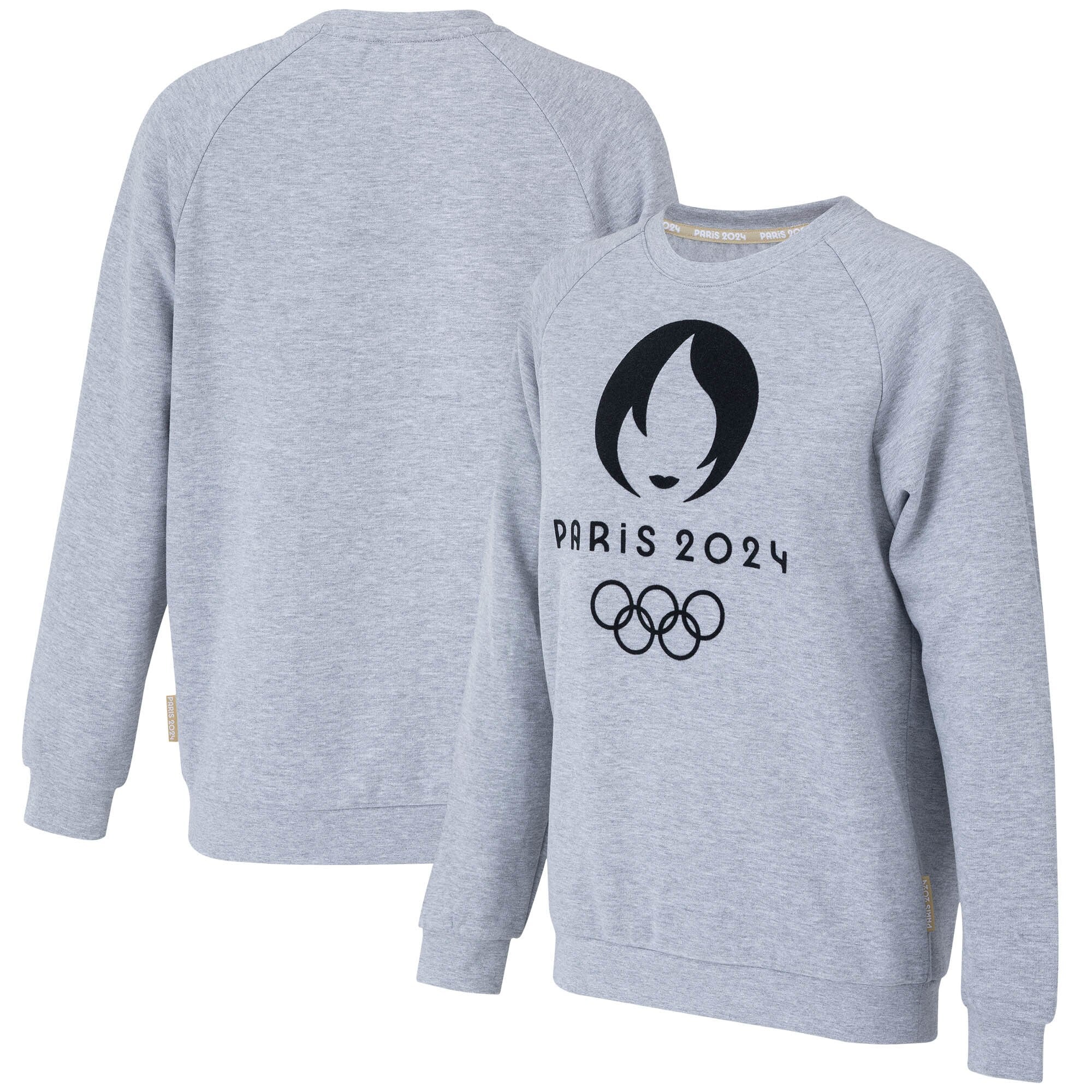 Felpa girocollo con logo Olimpiadi Parigi 2024 - Grigio - Donna