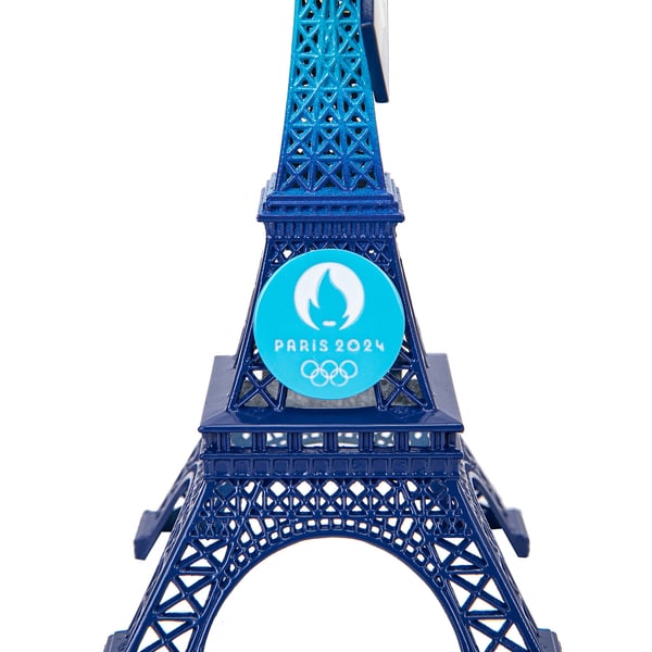 Tour Eiffel JO Paris 2024 - Collection Officielle - 15cm - Acier - Cadeau Collector
