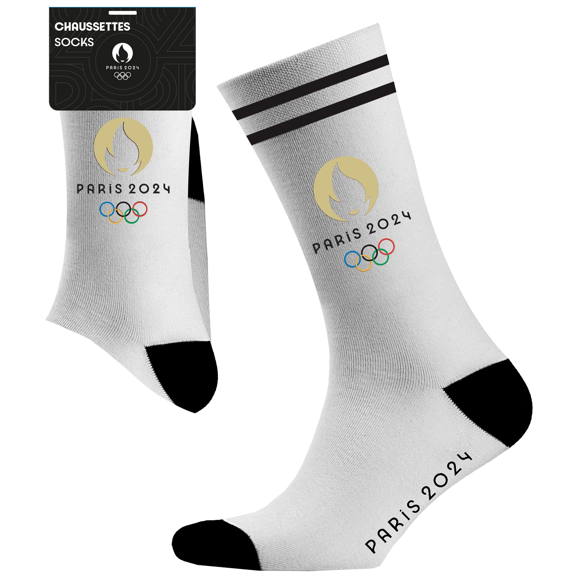 Chaussettes Officielles Jeux Olympiques Paris 2024 - Taille 43-46 - Rose - Neuves Sans étiquettes