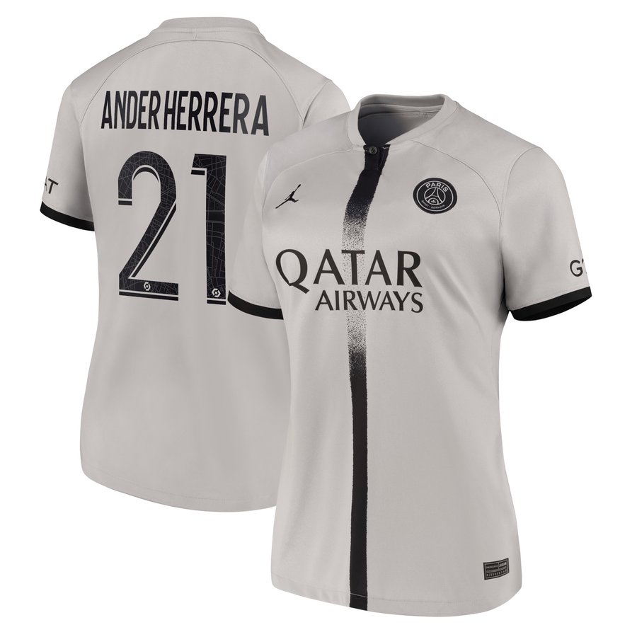 パリ サンジェルマン アウェイ スタジアム シャツ 22 23 ウィメンズ Ander Herrera 21 プリント パリ サンジェルマン アウェイ スタジアム シャツ 22 23 ウィメンズ Ander Herrera 21 プリント