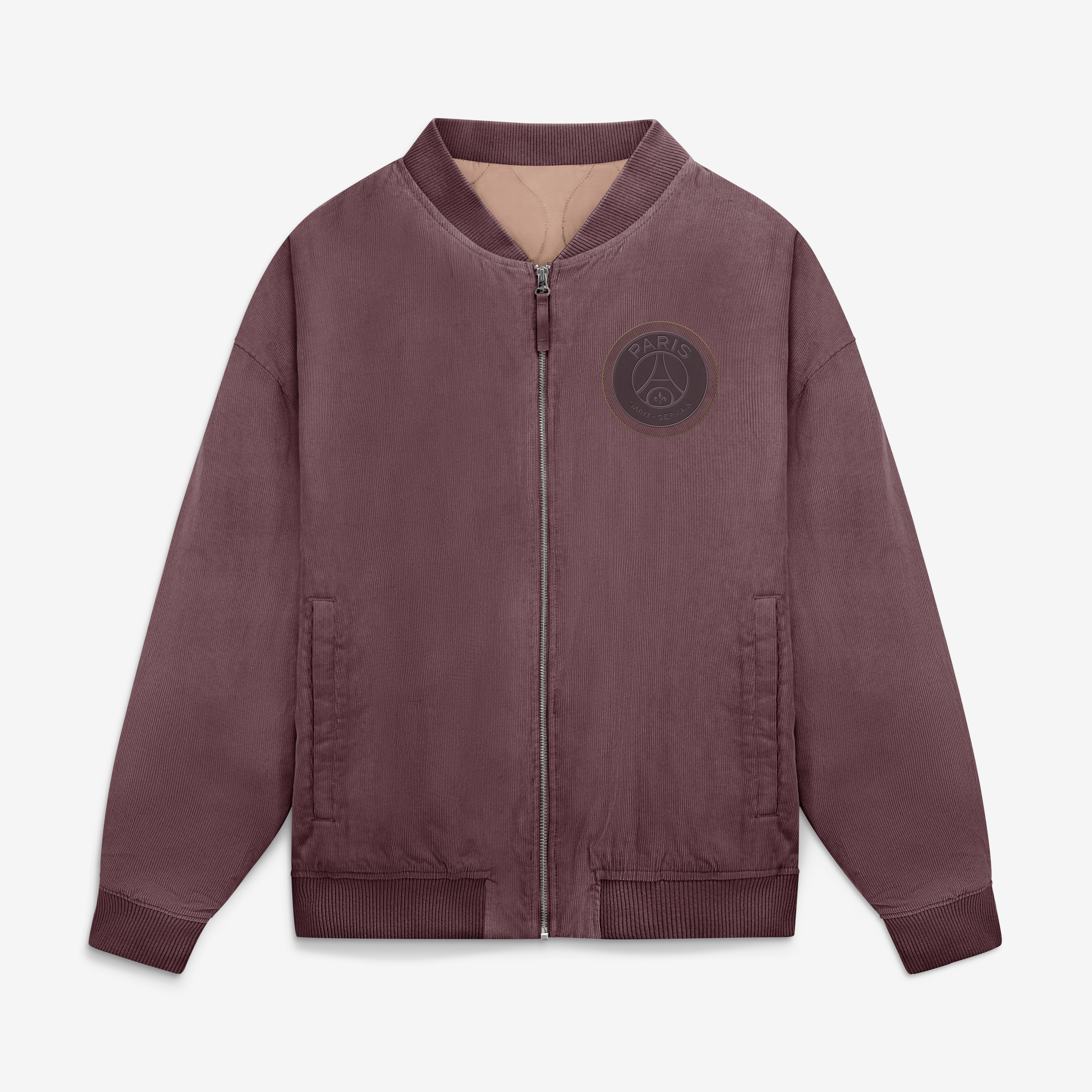 Veste bomber en velours côtelé bordeaux Paris Saint-Germain pour homme, de la marque Fanatics.