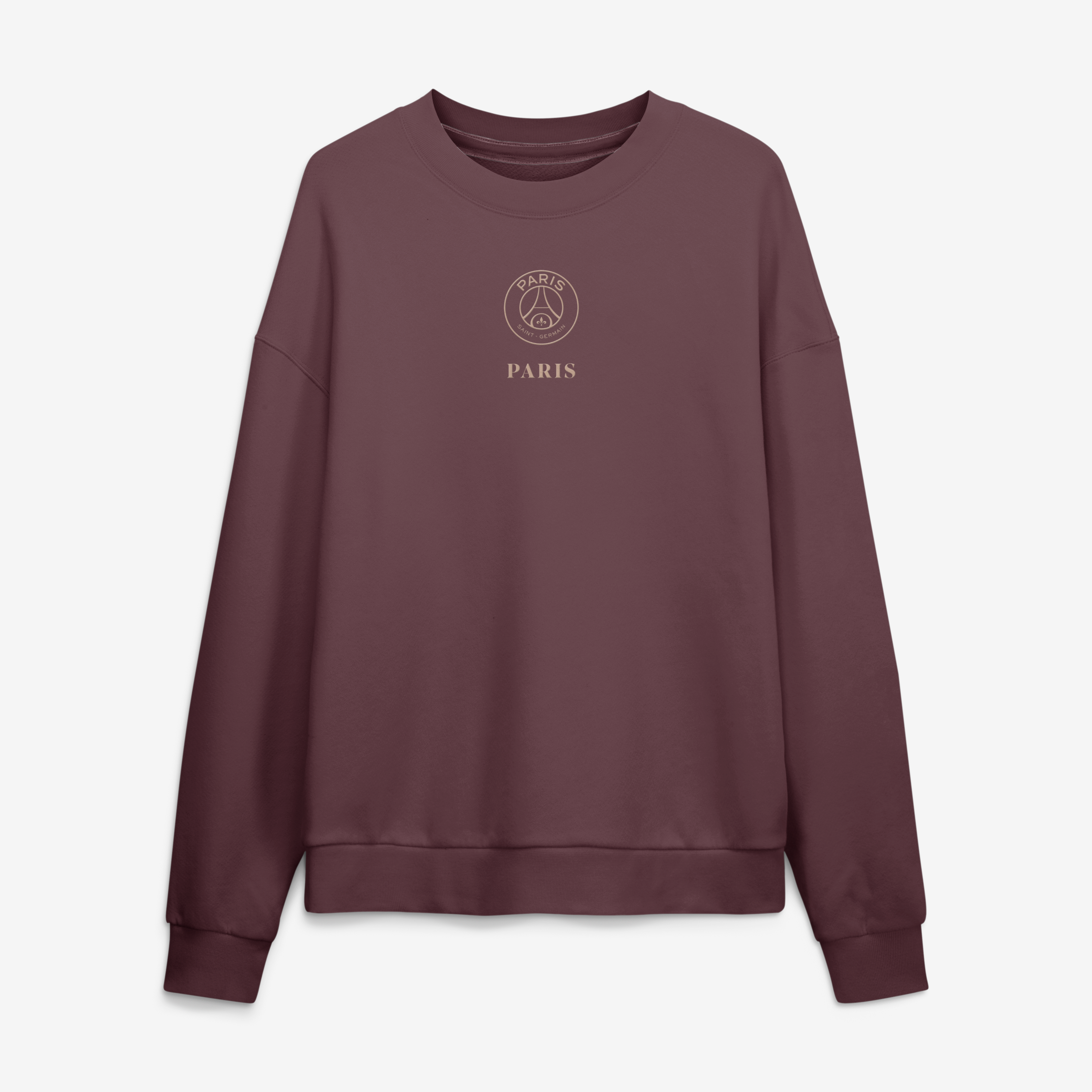 Men's Fanatics Burgundy Paris Saint-Germain Oversized Muted Centre Sweatshirt