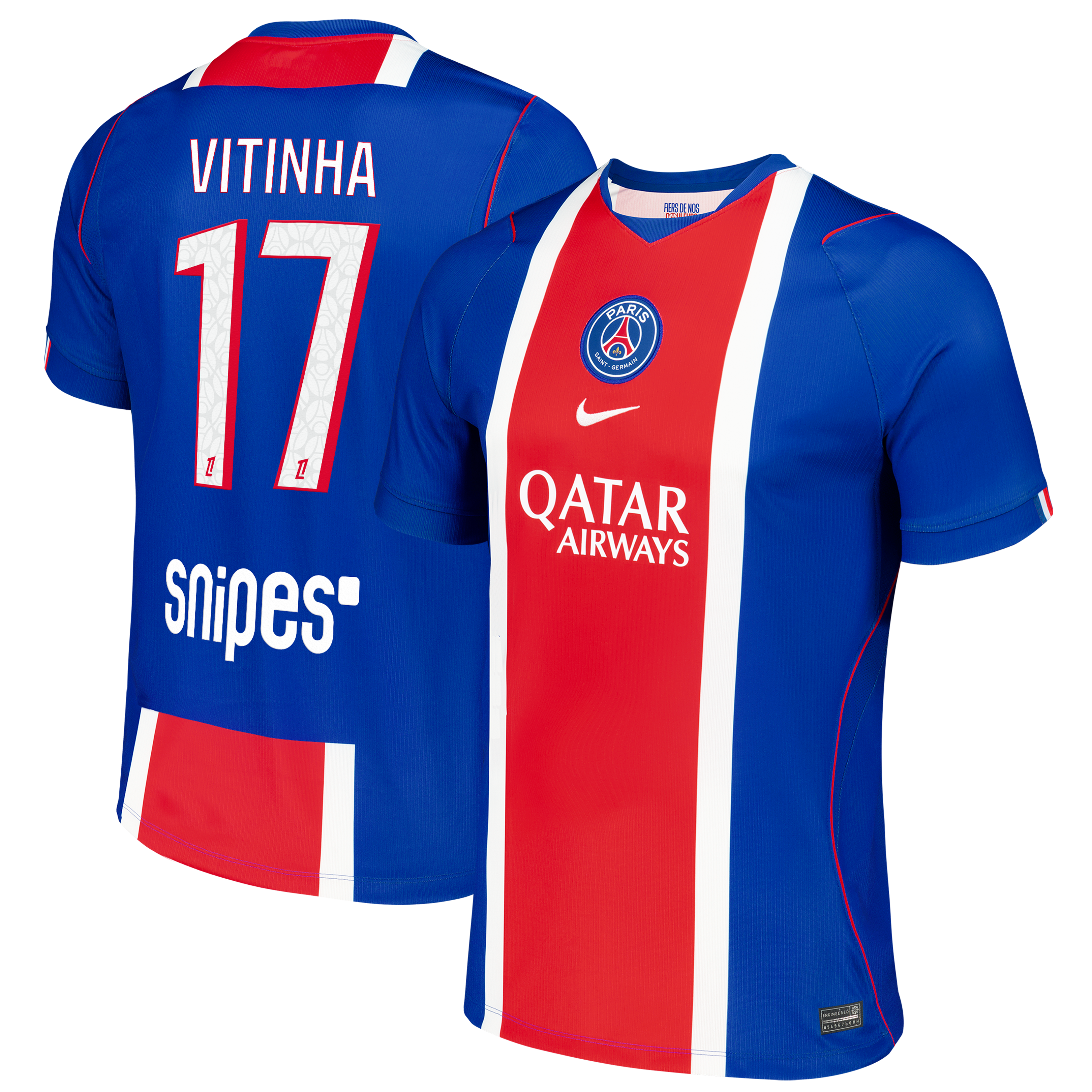 Maillot Nike Vitinha Bleu Paris Saint-Germain 2026/27 Domicile Stadium Replica pour Homme