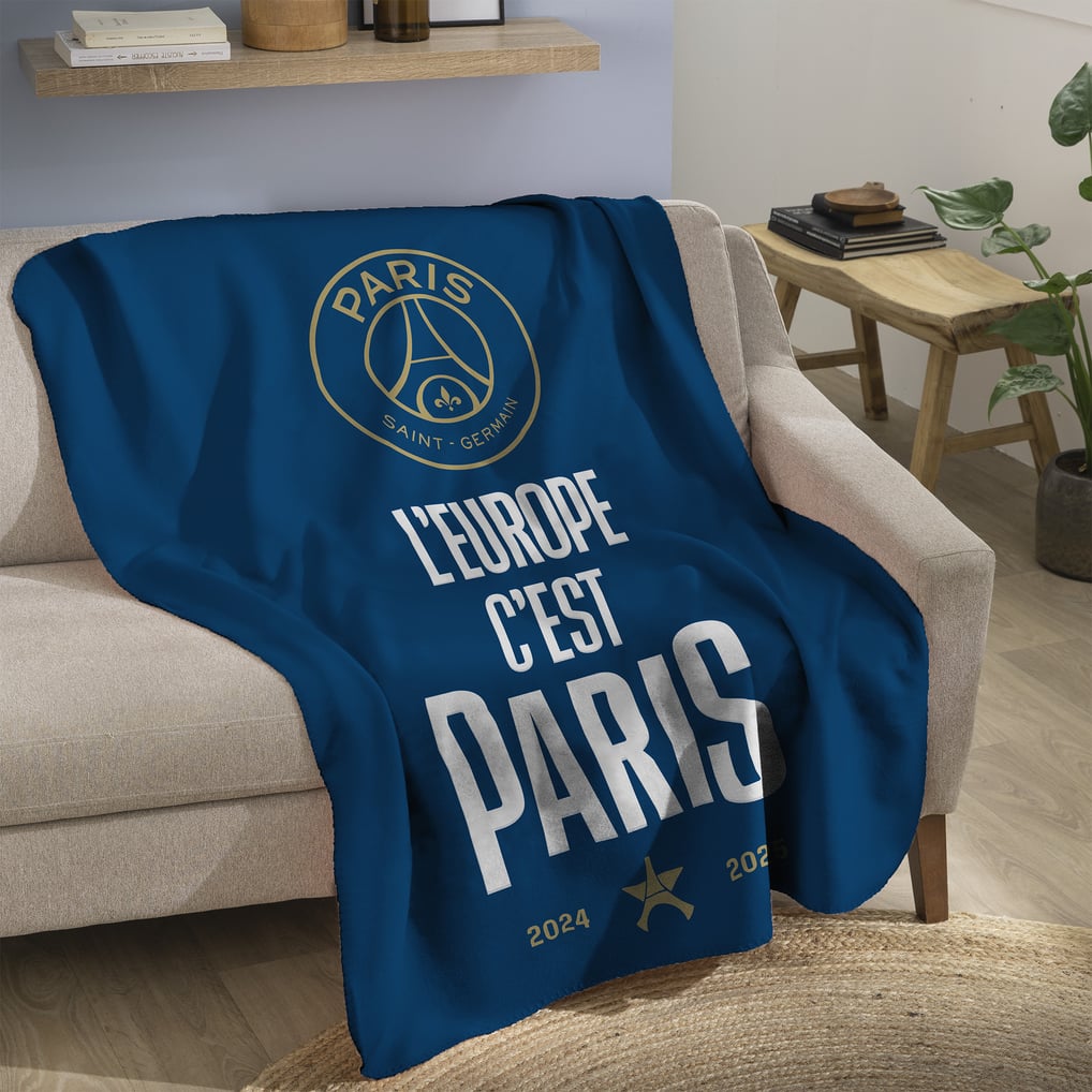 Paris Saint-Germain Champions Fleece Blanket - 100 x 140