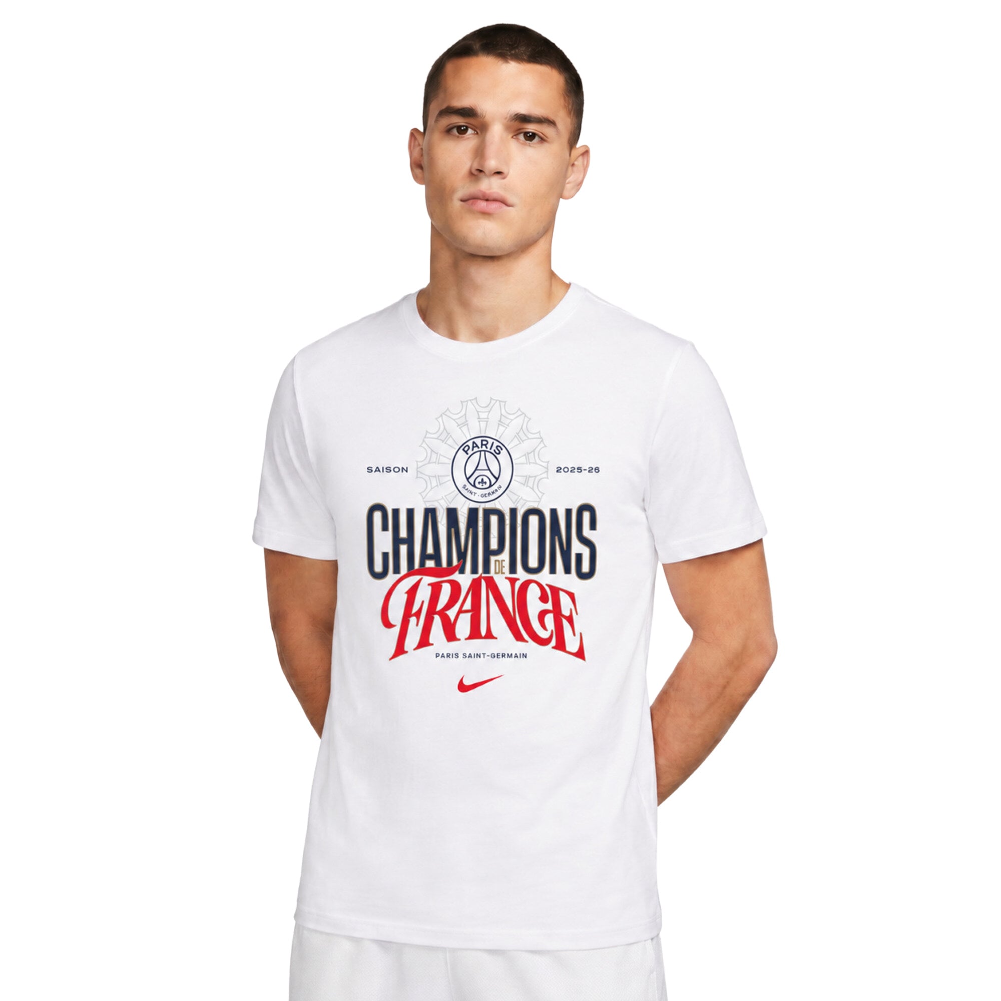 パリ・サンジェルマン ナイキ リーグ・アン優勝記念Tシャツ - ホワイト