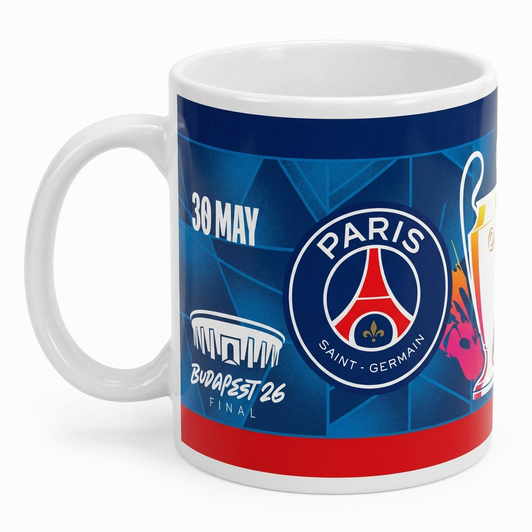 Mug Officiel PSG Paris Saint-Germain - Collection Bleu Iconique, Céramique De Qualité