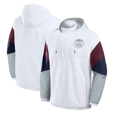 PSG 1/4 Zip Retro Jacket - White