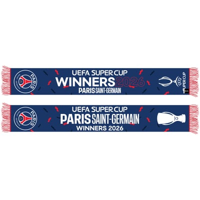PSG 2026 UEFA Super Cup Winners Scarf - Navy