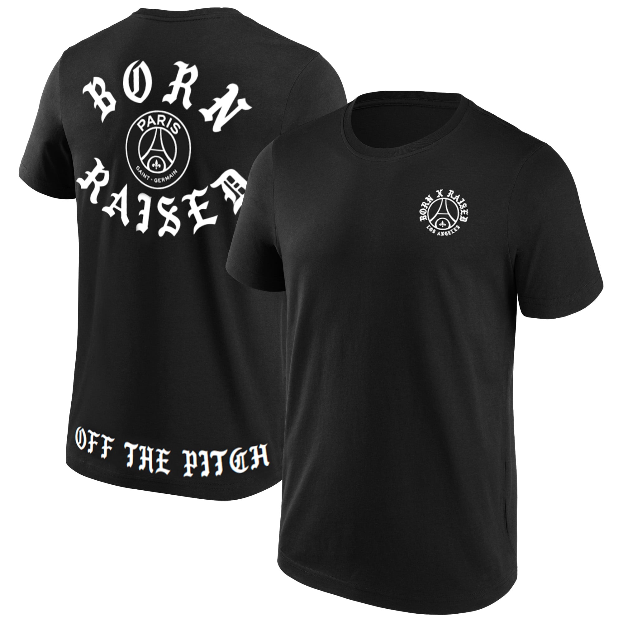 PSG Born X Raised Off Pitch T-Shirt - Black - Unisex