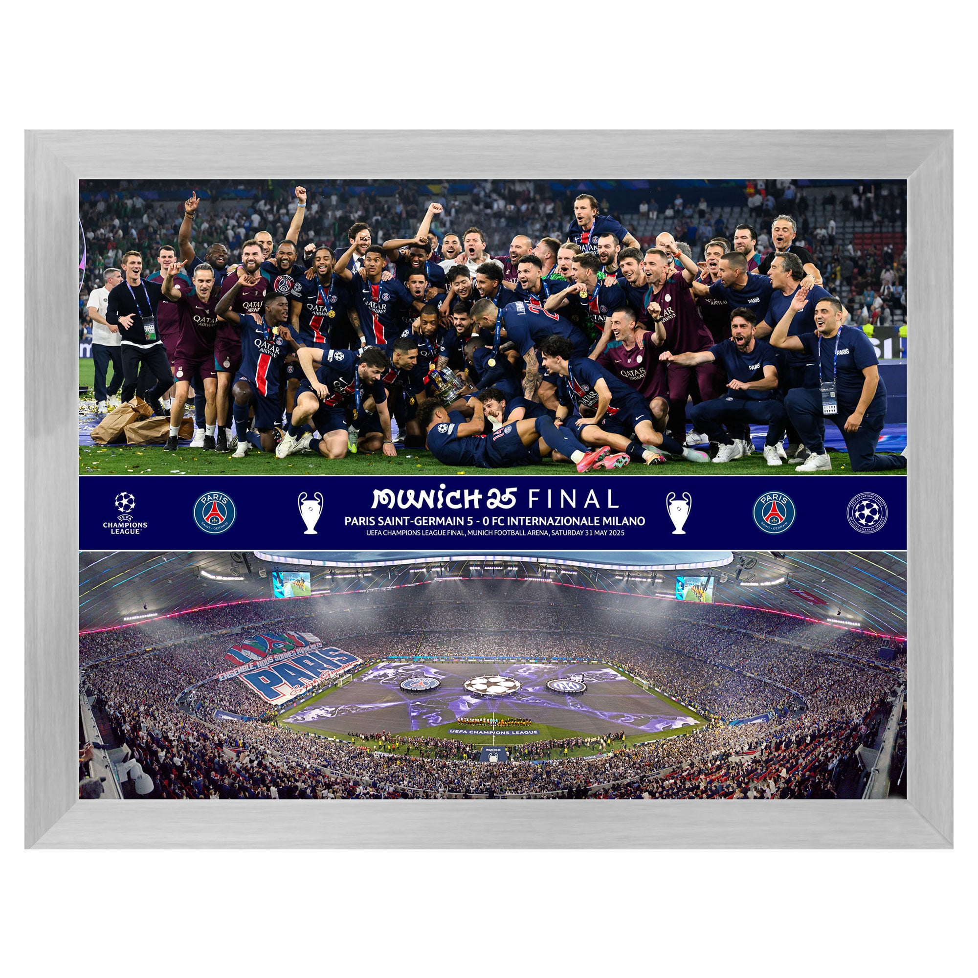 Guirlande PSG Officielle 2,70m - Drapeaux Cartonnés Paris Saint-Germain - Décoration Fan - 14