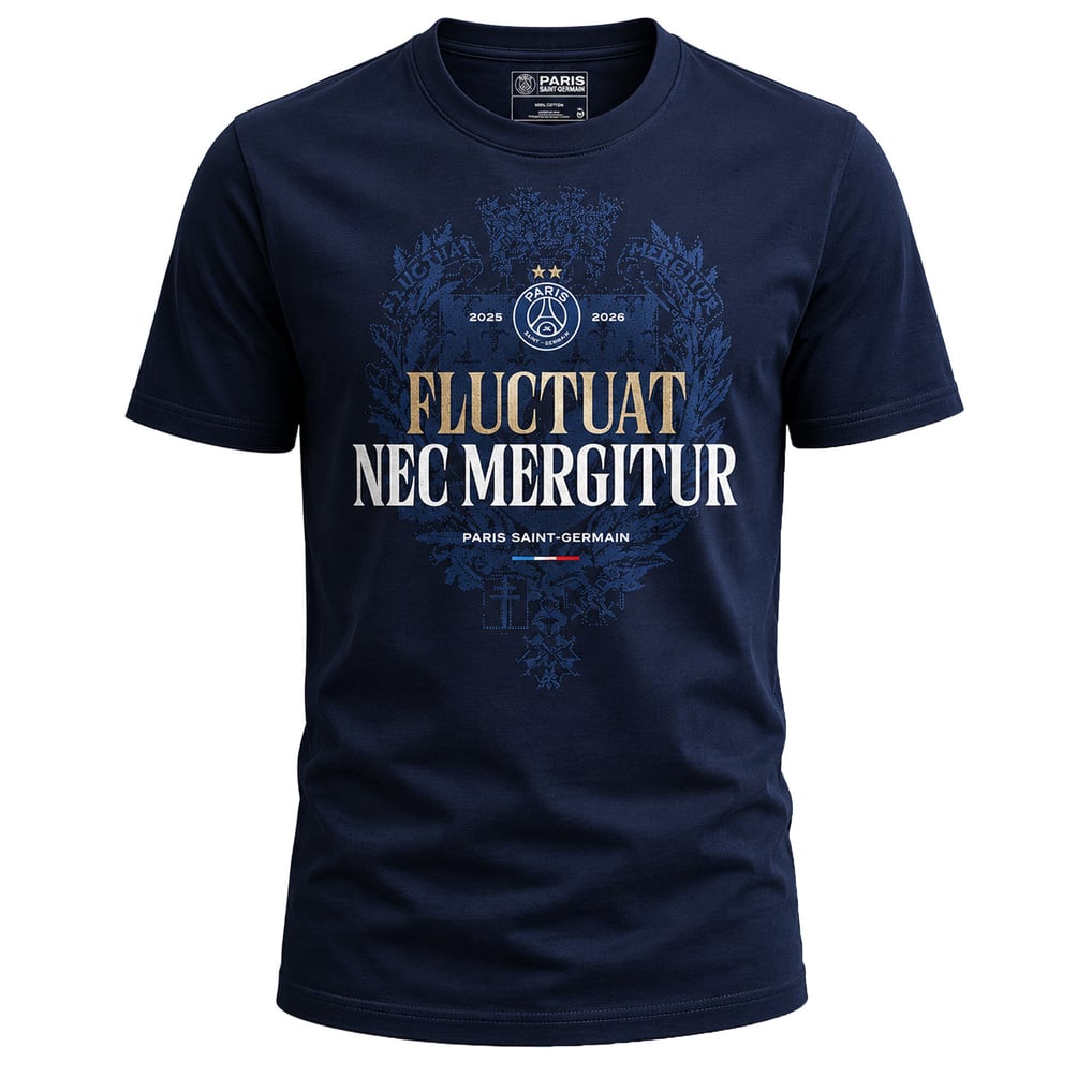 PSG フルクトゥアト・ネク・メルギトゥール Tシャツ - ネイビー