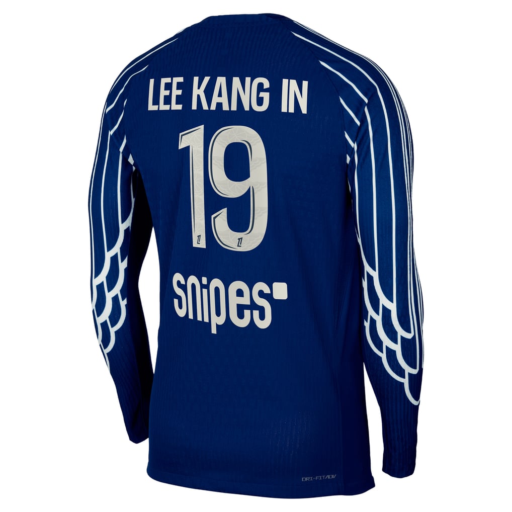 PSG ジョーダン 第 4 戦 Dri-FIT ADV ジャージ 2024-25 - 長袖 - 子供 PSG Jordan ユニフォーム LEE KANG IN 19
