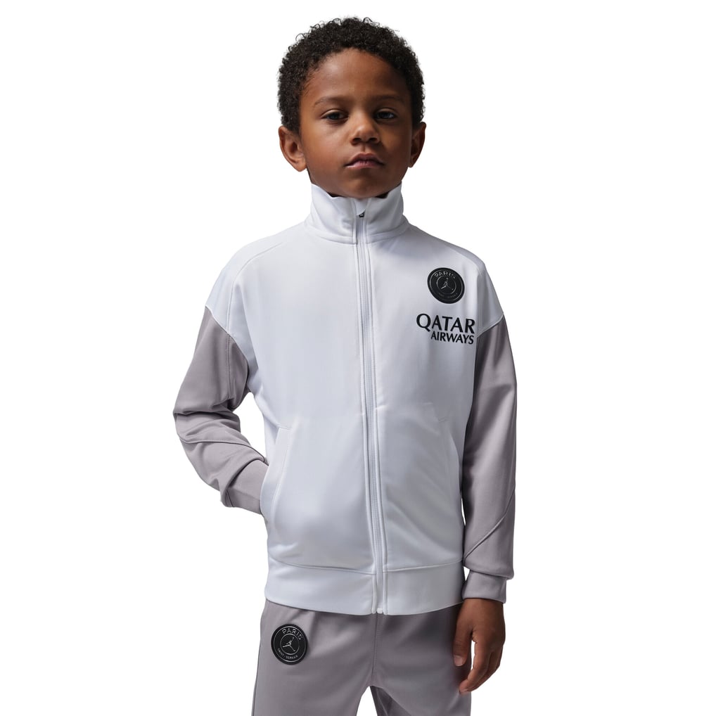 PSG Jordan Strike Training Tracksuit - White/Grey - Little Kids