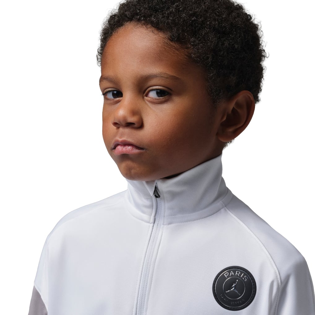 PSG Jordan Strike Training Tracksuit - White/Grey - Little Kids