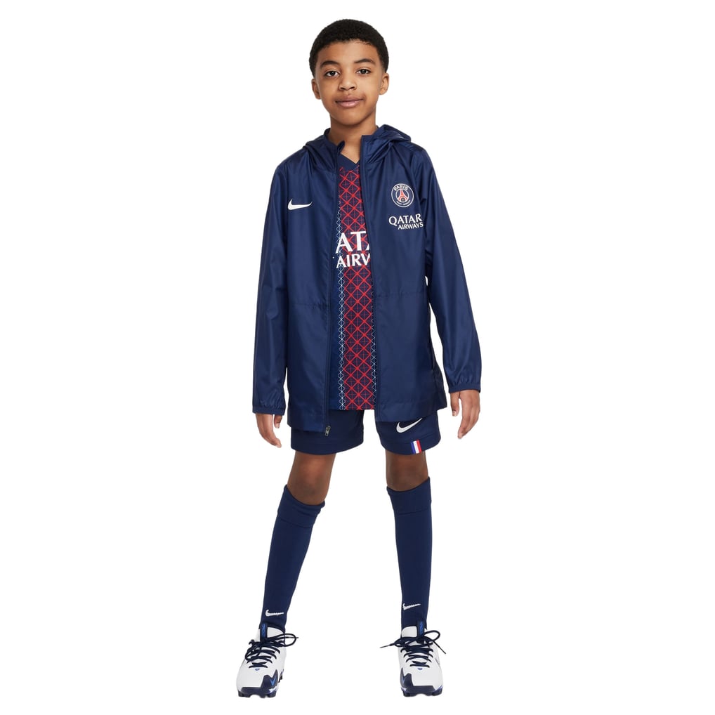 PSG ナイキ アカデミー プロ フード付きレインジャケット - ネイビー 