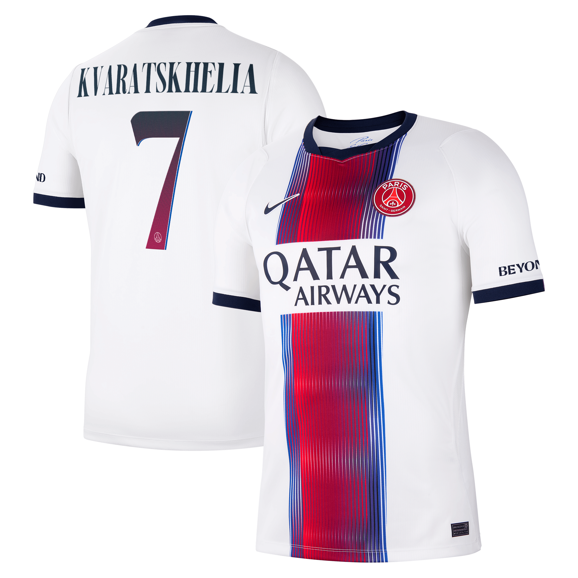 PSG ナイキ アウェイ スタジアムシャツ 2026-27 カップKvaratskhelia 7