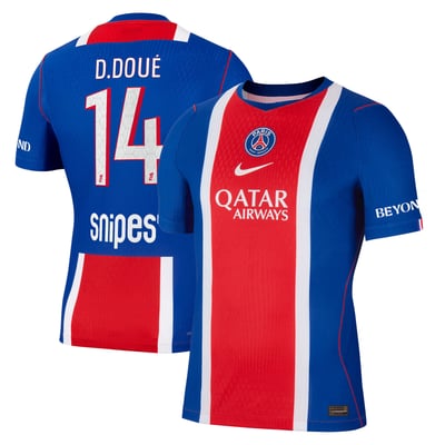 PSG Nike Home Aero-FIT Match Shirt 2026-27 with D.Doué 14 printing