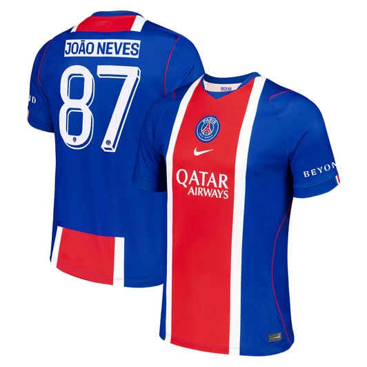 João Neves Paris Saint-Germain Kits, João Neves PSG Shirts, Jersey 