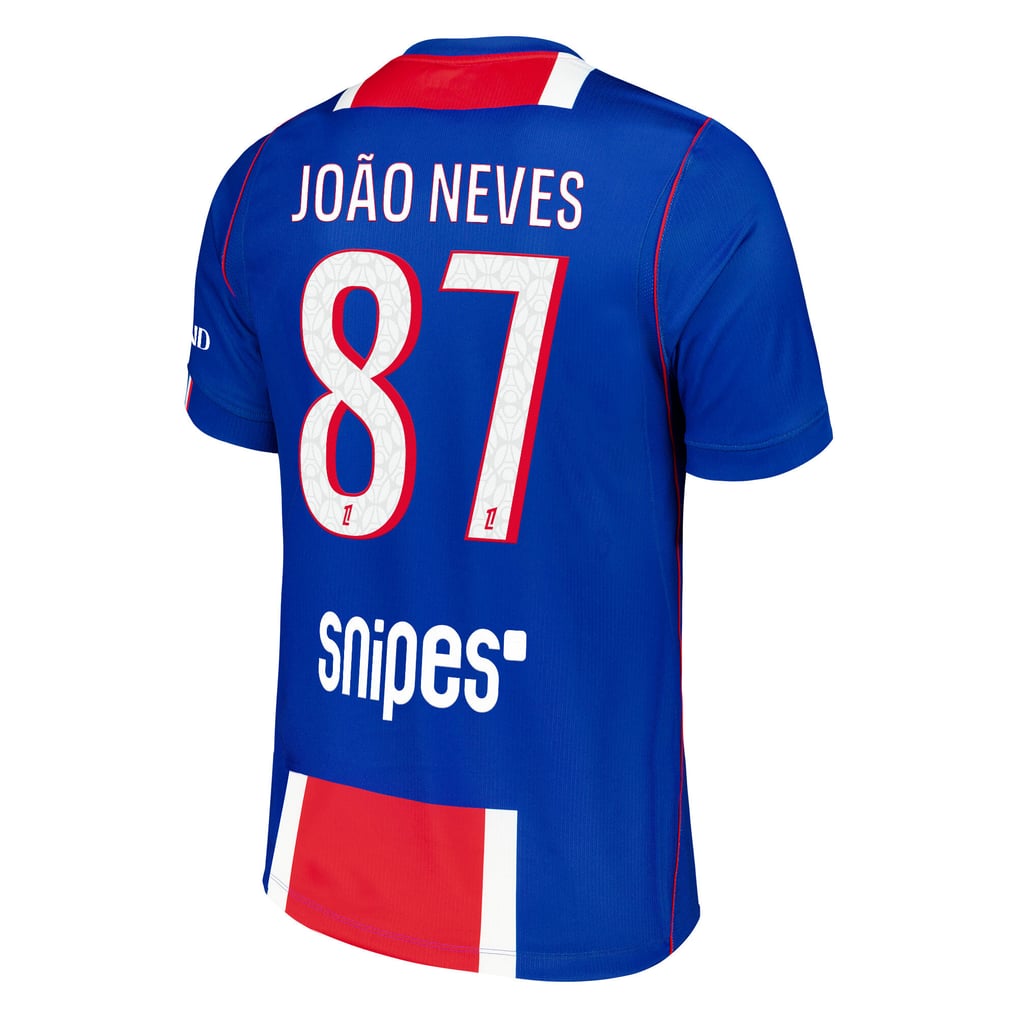 PSG Nike Home Stadium Shirt 2026-27 with João Neves 87 printing