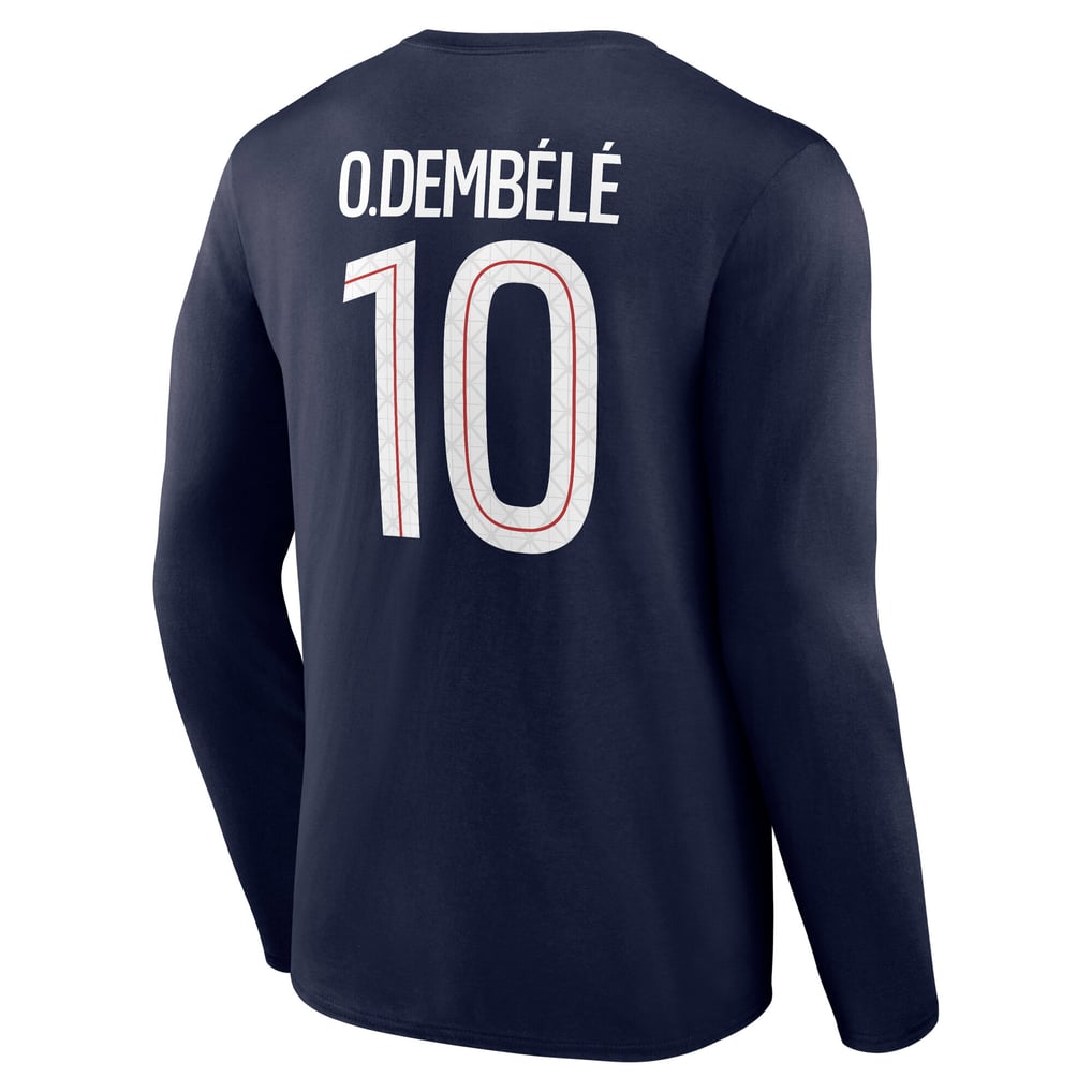 PSG Nike O. デンベレ 10 グラフィック 長袖 T シャツ - ネイビー - メンズ