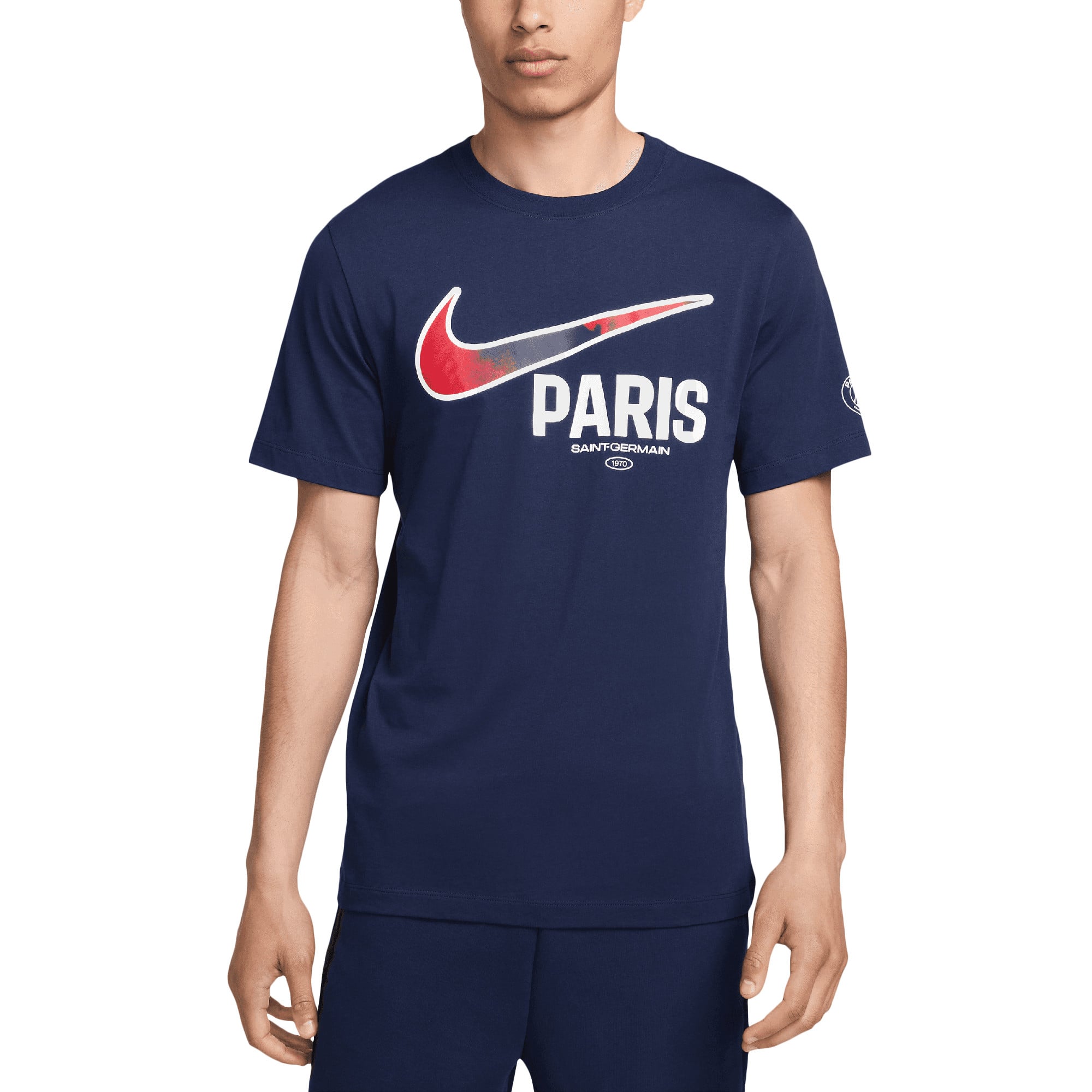 PSG ナイキ スウッシュ Tシャツ - ネイビー