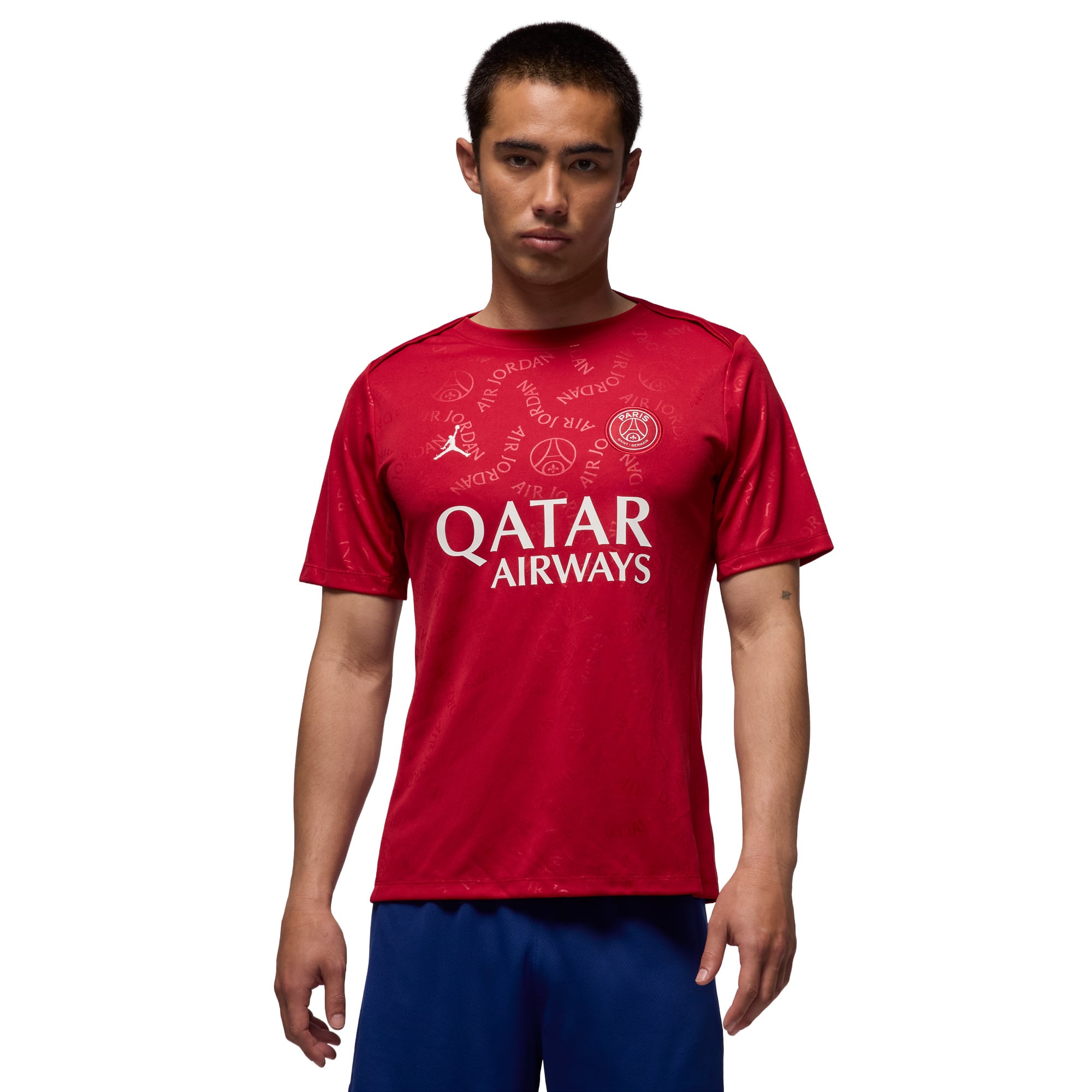 PSG x ジョーダン 4th プレマッチ トップ - ジョーダン レッド