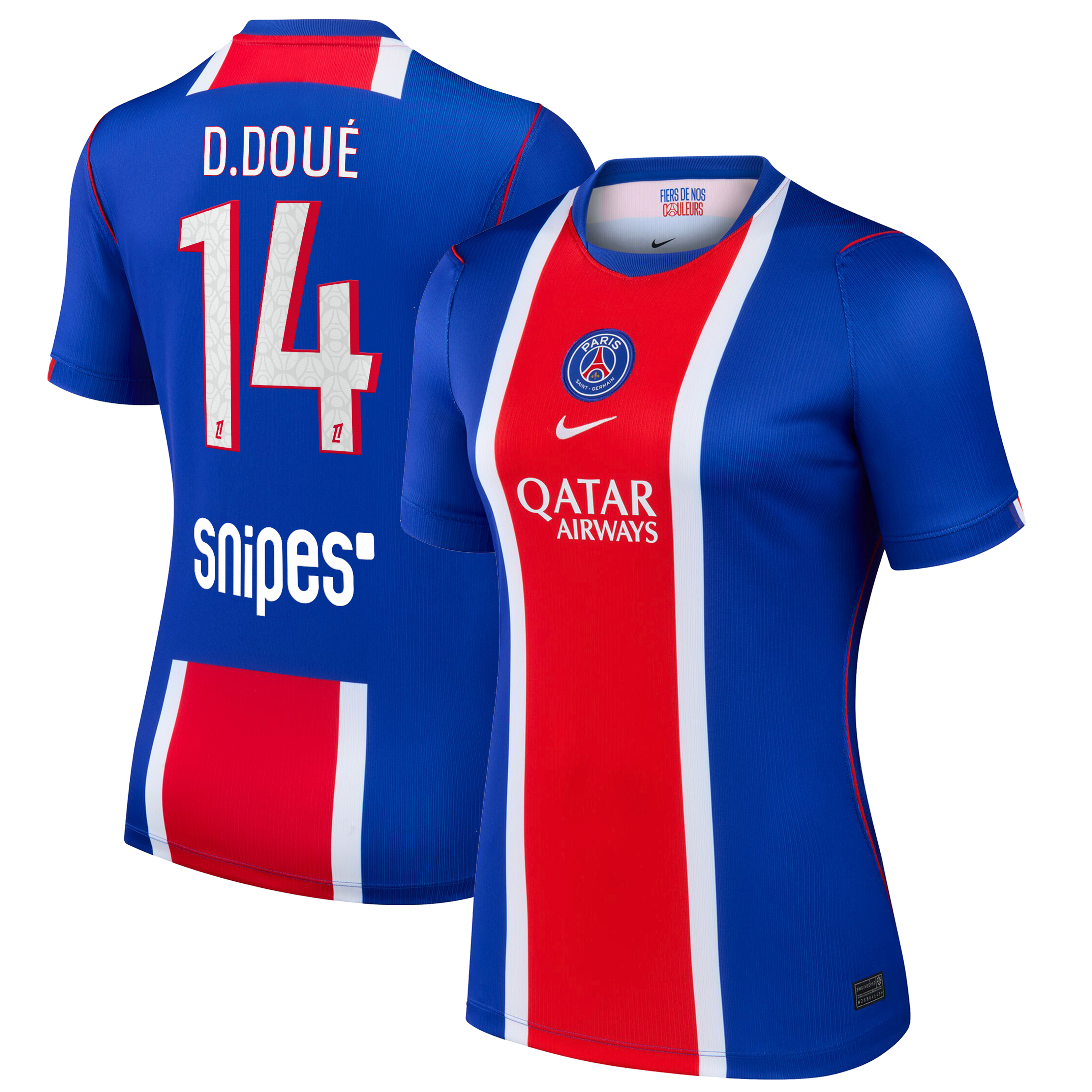 Women's Nike Désiré Doué Blue Paris Saint-Germain 2026/27 Home Stadium Replica Jersey