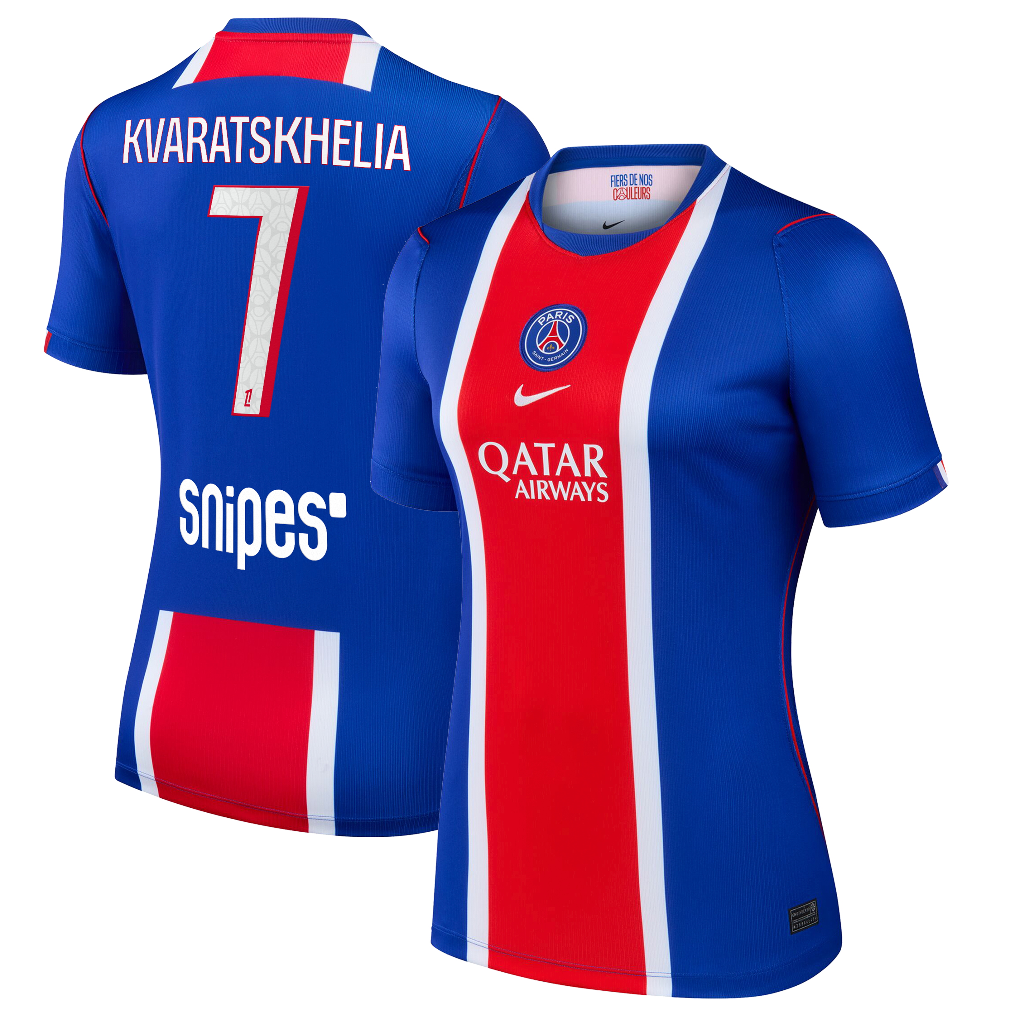 Women's Nike Khvicha Kvaratskhelia Blue Paris Saint-Germain 2026/27 Home Stadium Replica Jersey
