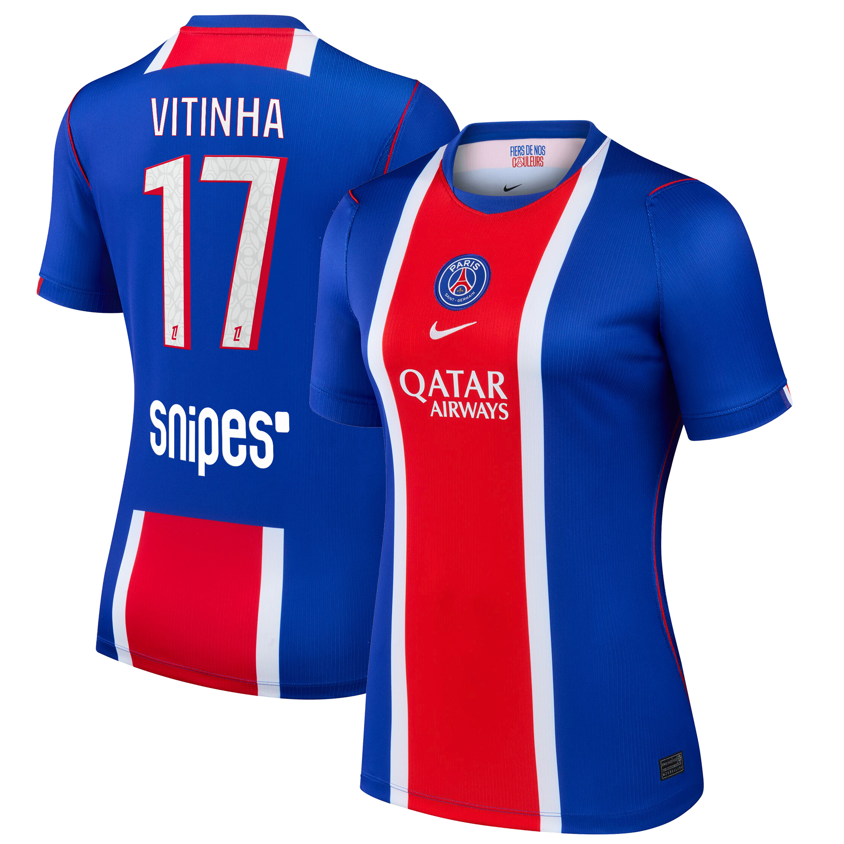 Maillot réplique domicile Nike Vitinha bleu Paris Saint-Germain 2026/27 pour femme