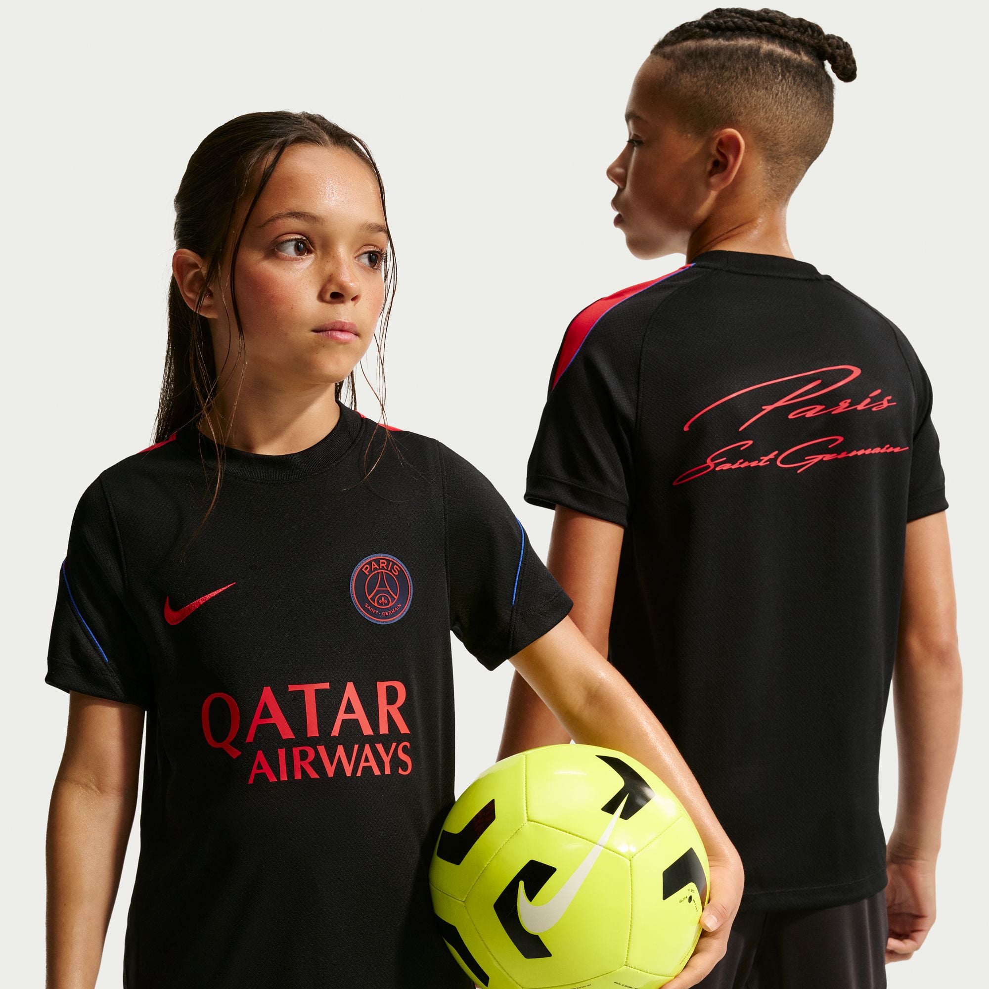 Maillot Nike Dri-FIT Strike noir pour enfant, Paris Saint-Germain, saison 2026/27