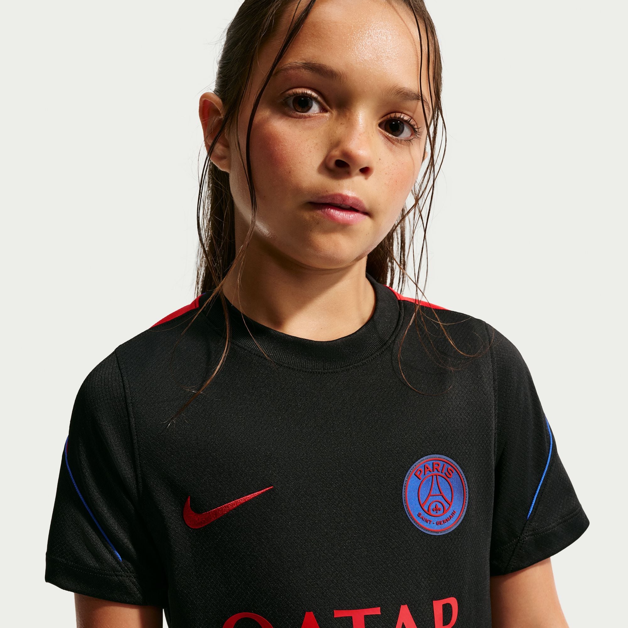 Maillot Nike Dri-FIT Strike noir pour enfant, Paris Saint-Germain, saison 2026/27