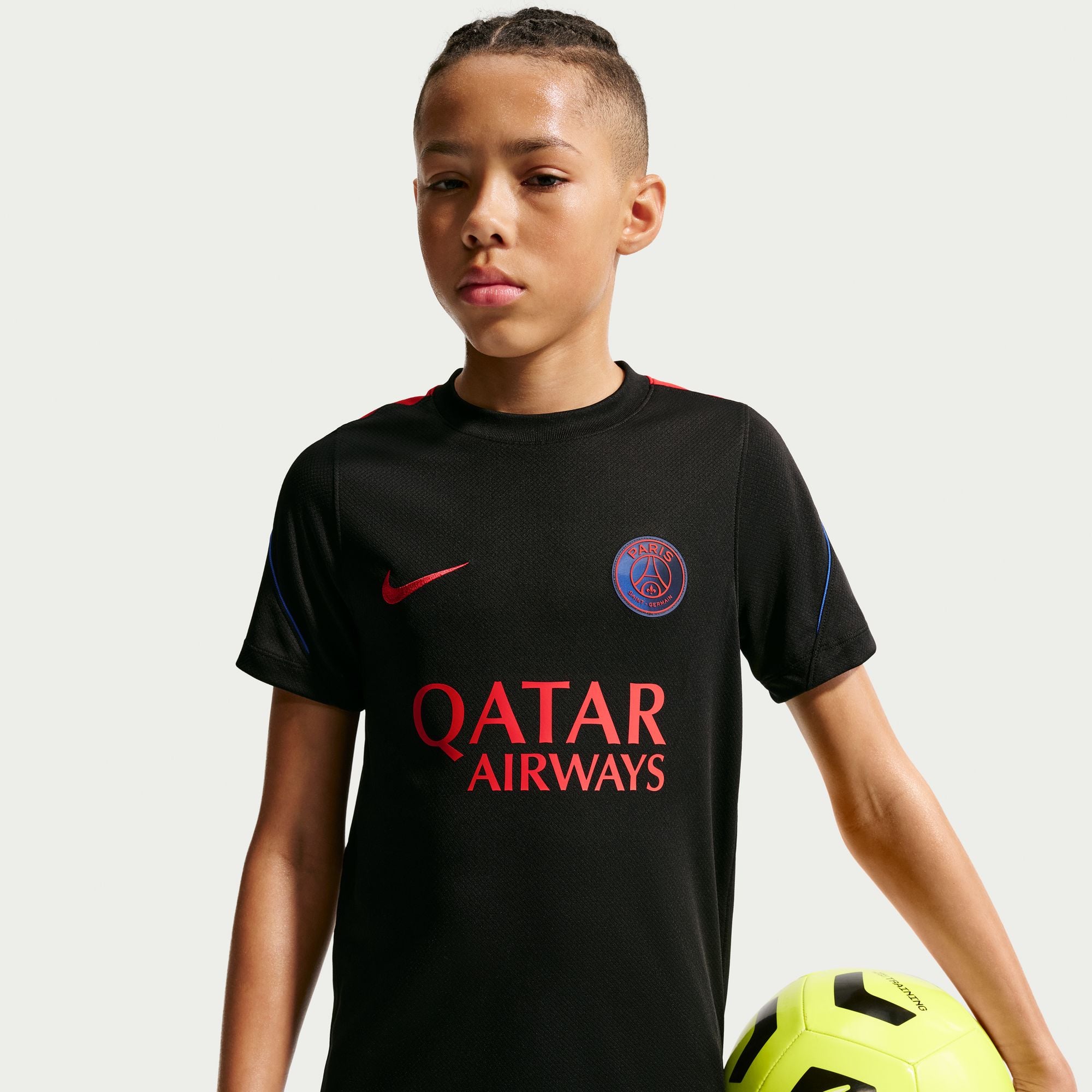 Maillot Nike Dri-FIT Strike noir pour enfant, Paris Saint-Germain, saison 2026/27