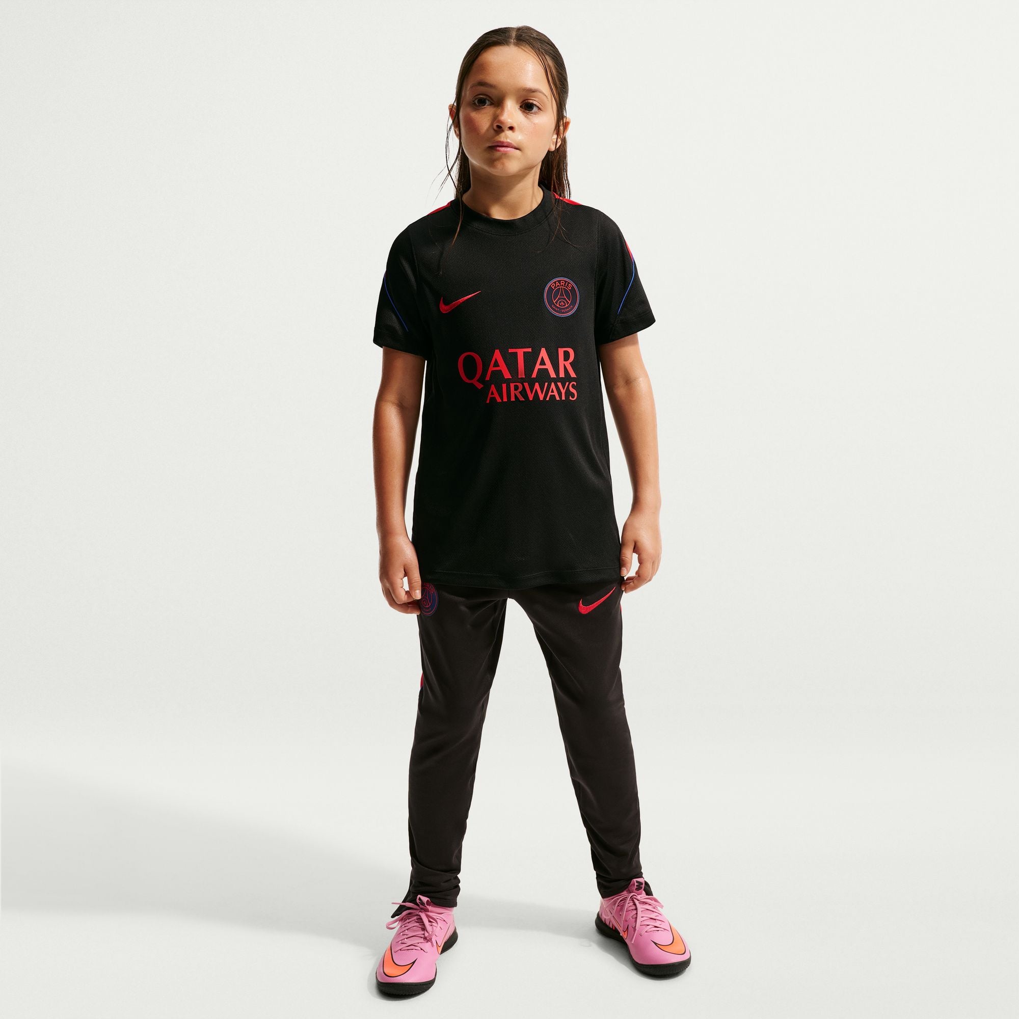 Maillot Nike Dri-FIT Strike noir pour enfant, Paris Saint-Germain, saison 2026/27