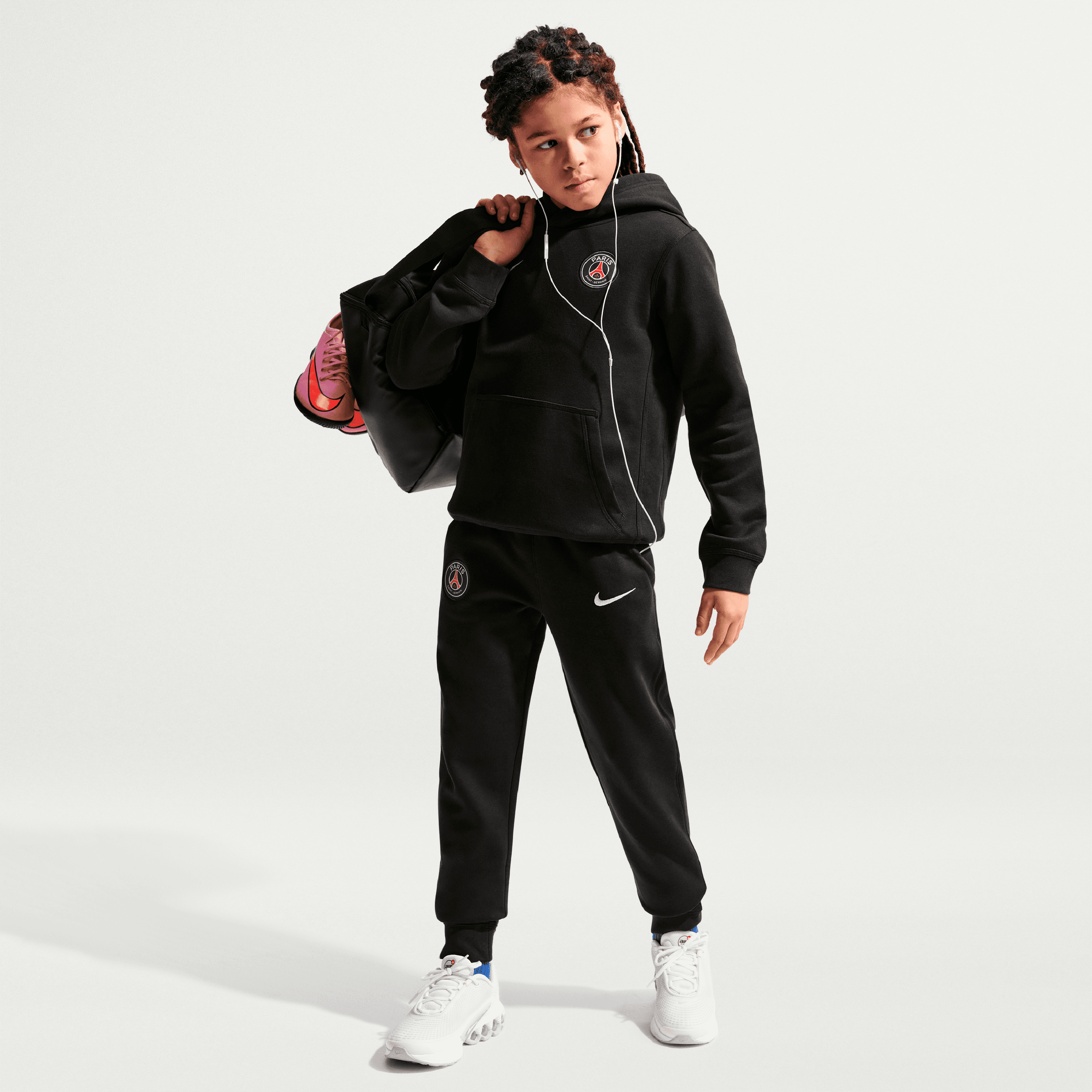 Pantalon de jogging en polaire noir Nike Paris Saint-Germain pour enfant