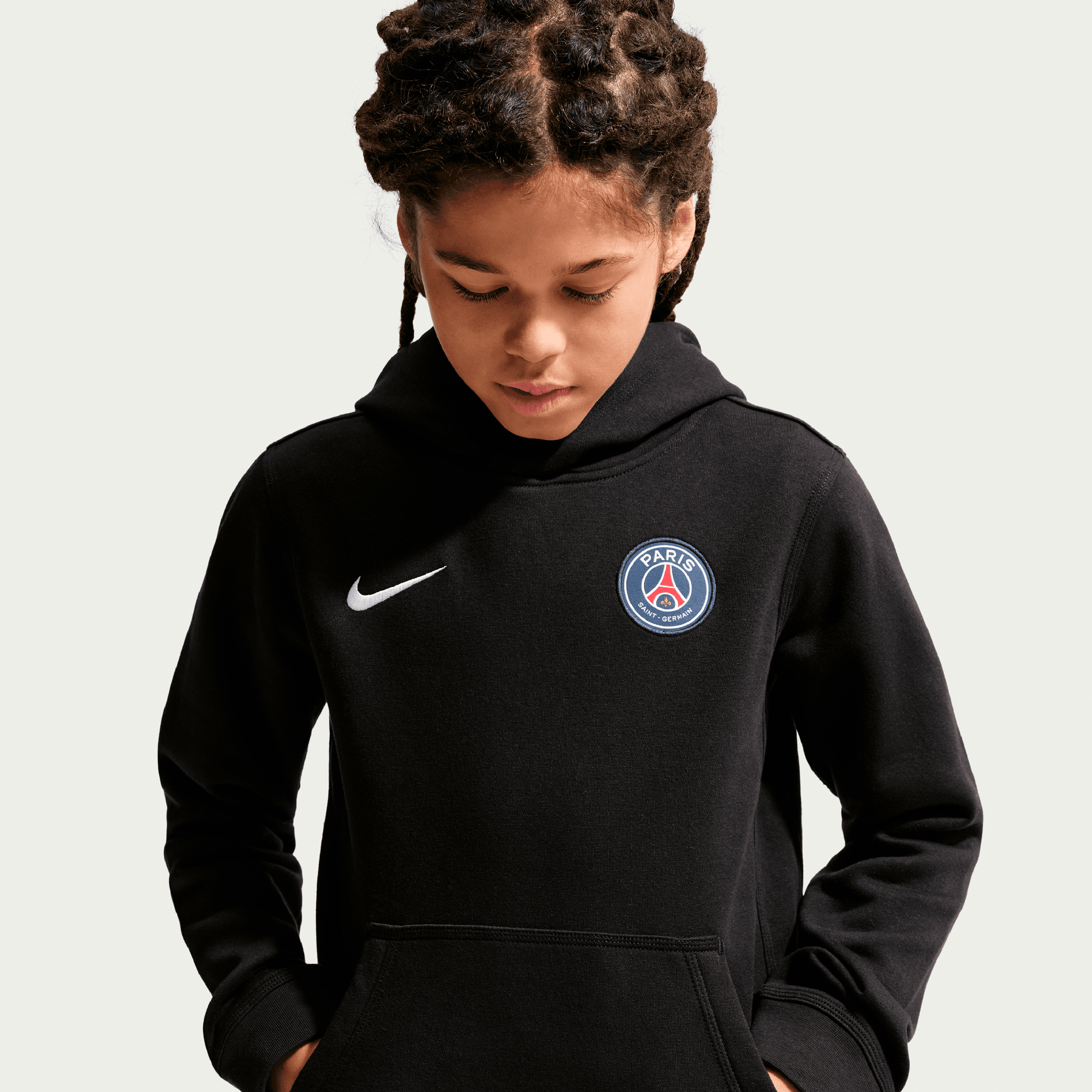 Sweat à capuche noir Nike Paris Saint-Germain pour jeunes