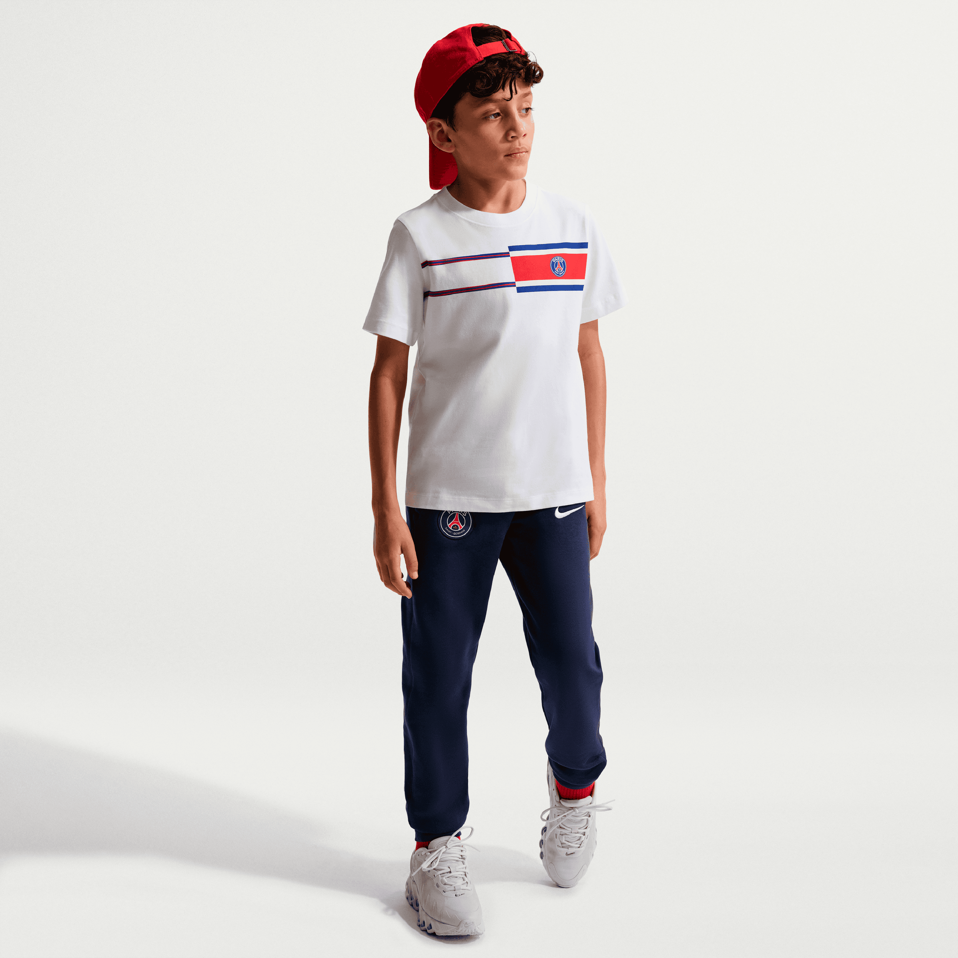 T-shirt Nike blanc pour jeunes du Paris Saint-Germain