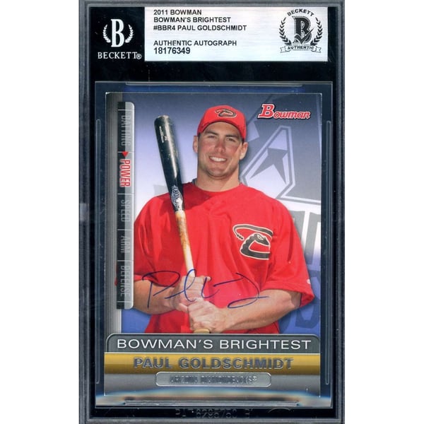 Autographed Paul Goldschmidt Trading Cards, Autographed Trading 