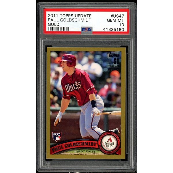 Paul Goldschmidt Rookie Card 2011 Topps Update Gold #US47 PSA 10