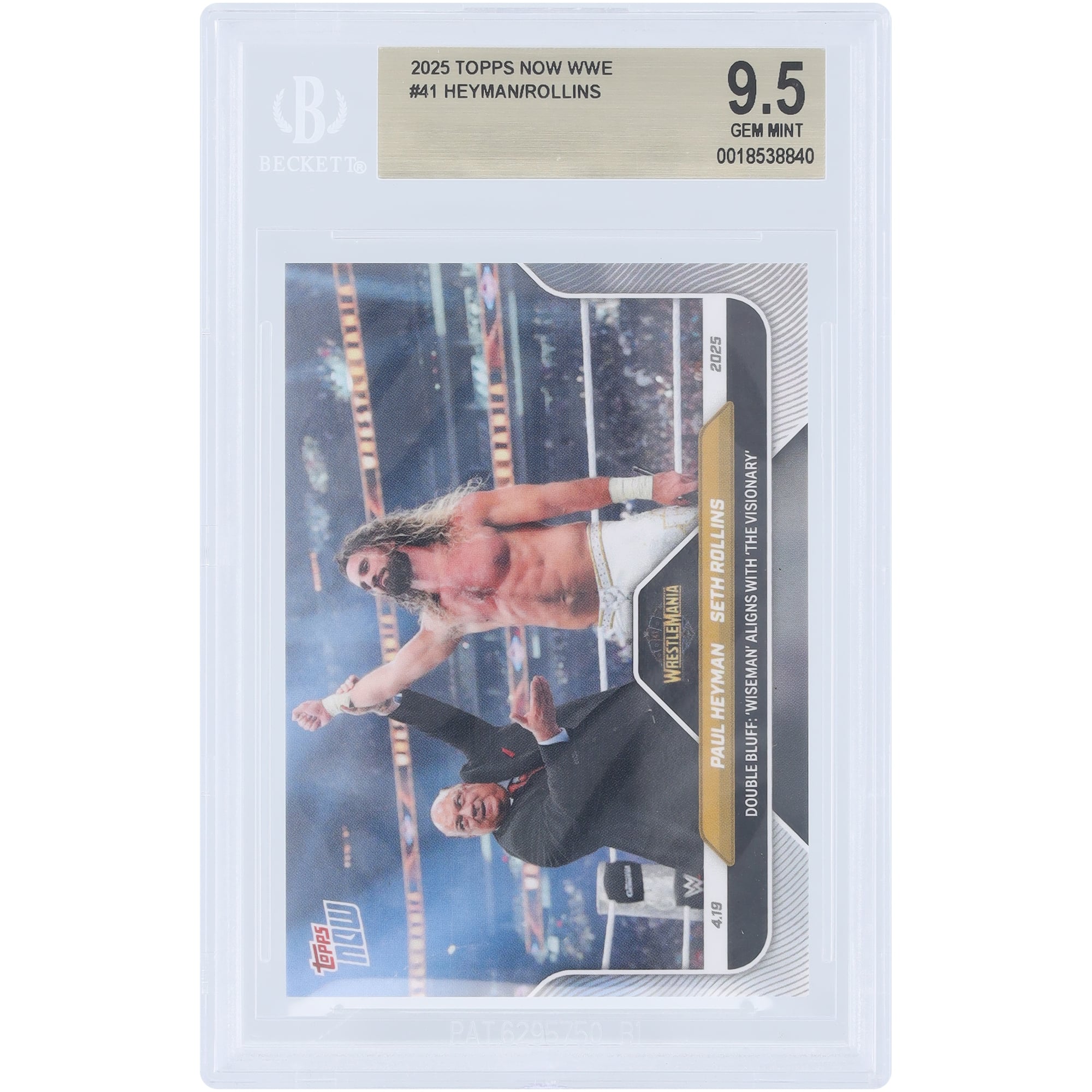 Paul Heyman & Seth Rollins WWE 2025 Topps Now Double Bluff 