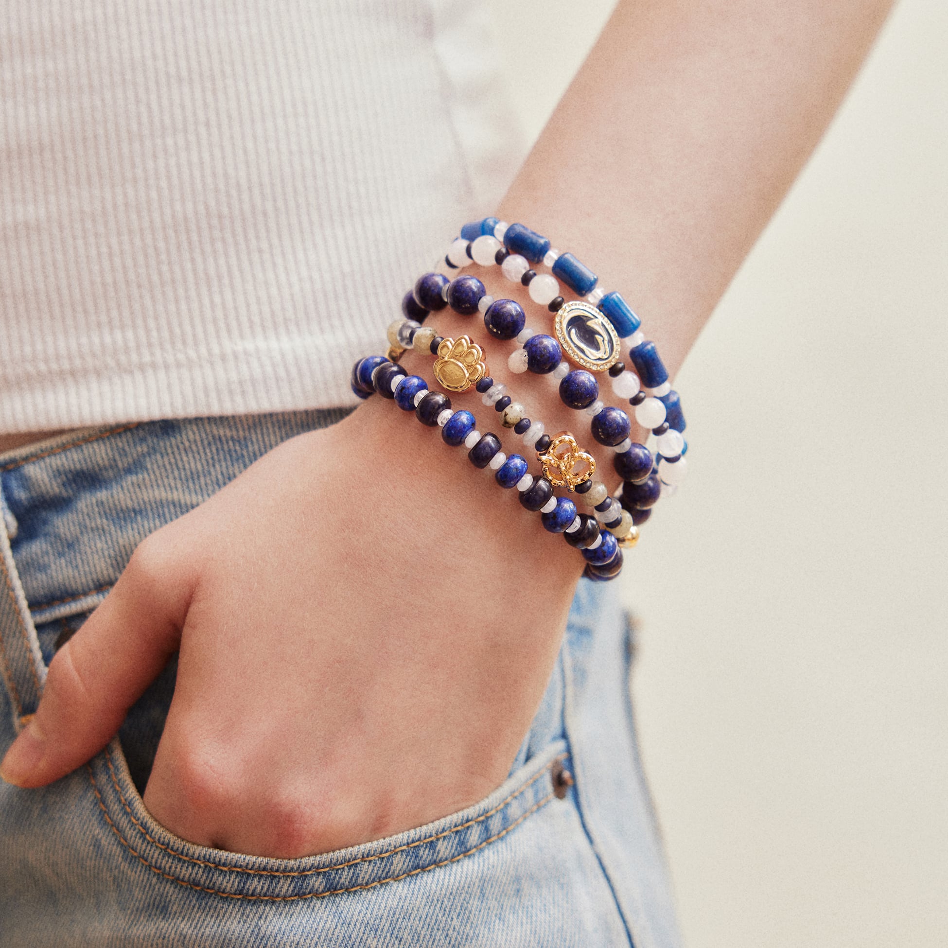 BaubleBar Penn State Nittany Lions Five-Piece Bracelet Set