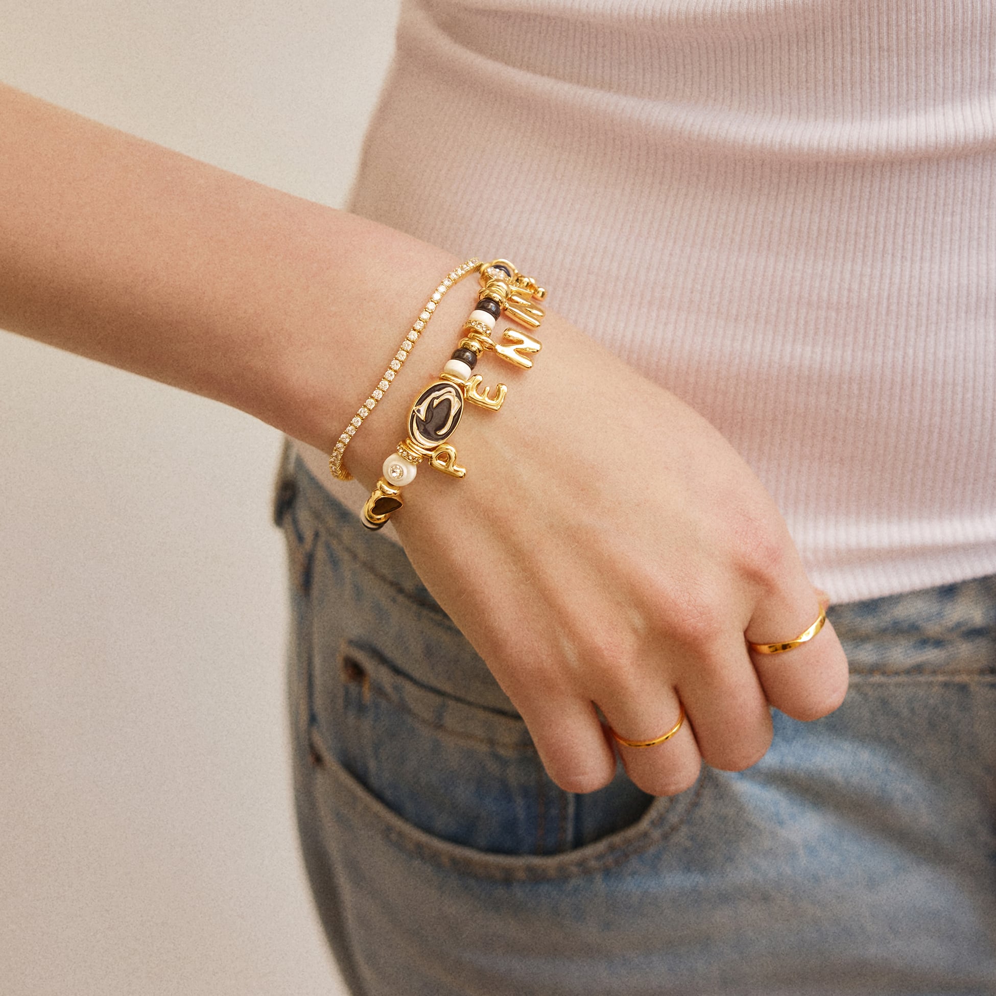 Bracelet BaubleBar Penn State Nittany Lions à motif slogan
