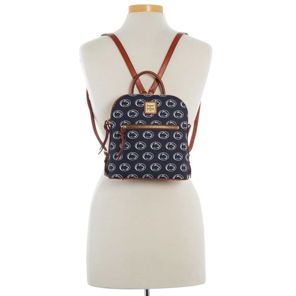 Dooney & Bourke White Navy Brown Penn State Mini Backpack Pebble Grain Small Murphy Backpack – Dooney & Bourke main image 2
