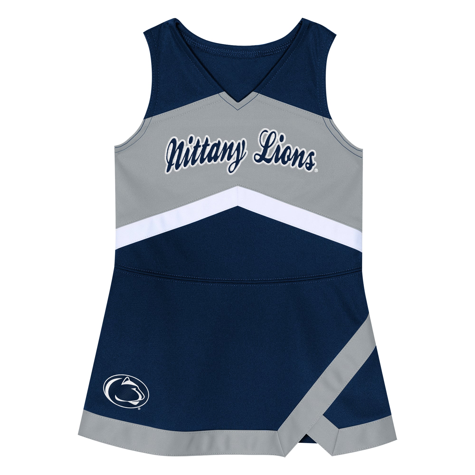 Girls Preschool Outerstuff Navy Penn State Nittany Lions Two-Piece Cheer Captain Jumper Dress & Bloomers Set