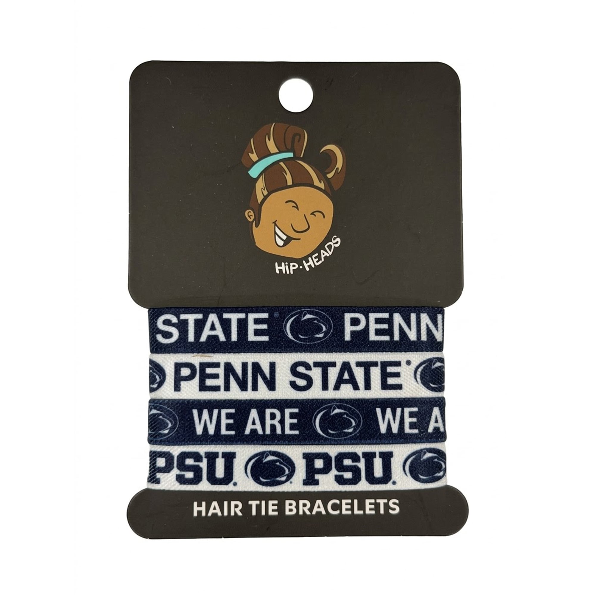 Bracelets élastiques à cheveux Hip Heads Penn State Nittany Lions (lot de quatre)