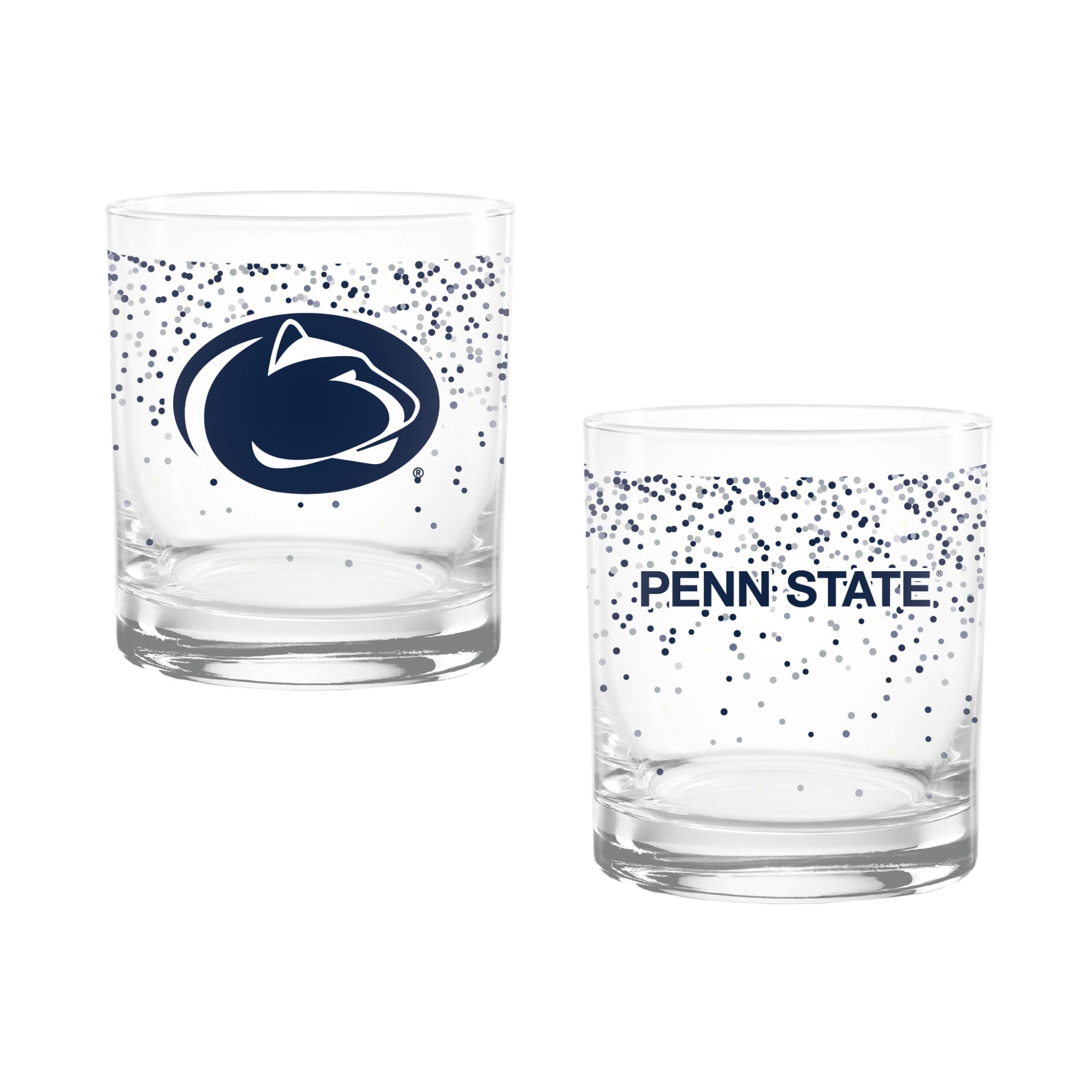 Ensemble de 2 verres à whisky Confetti Penn State Nittany Lions d'Indigo Falls