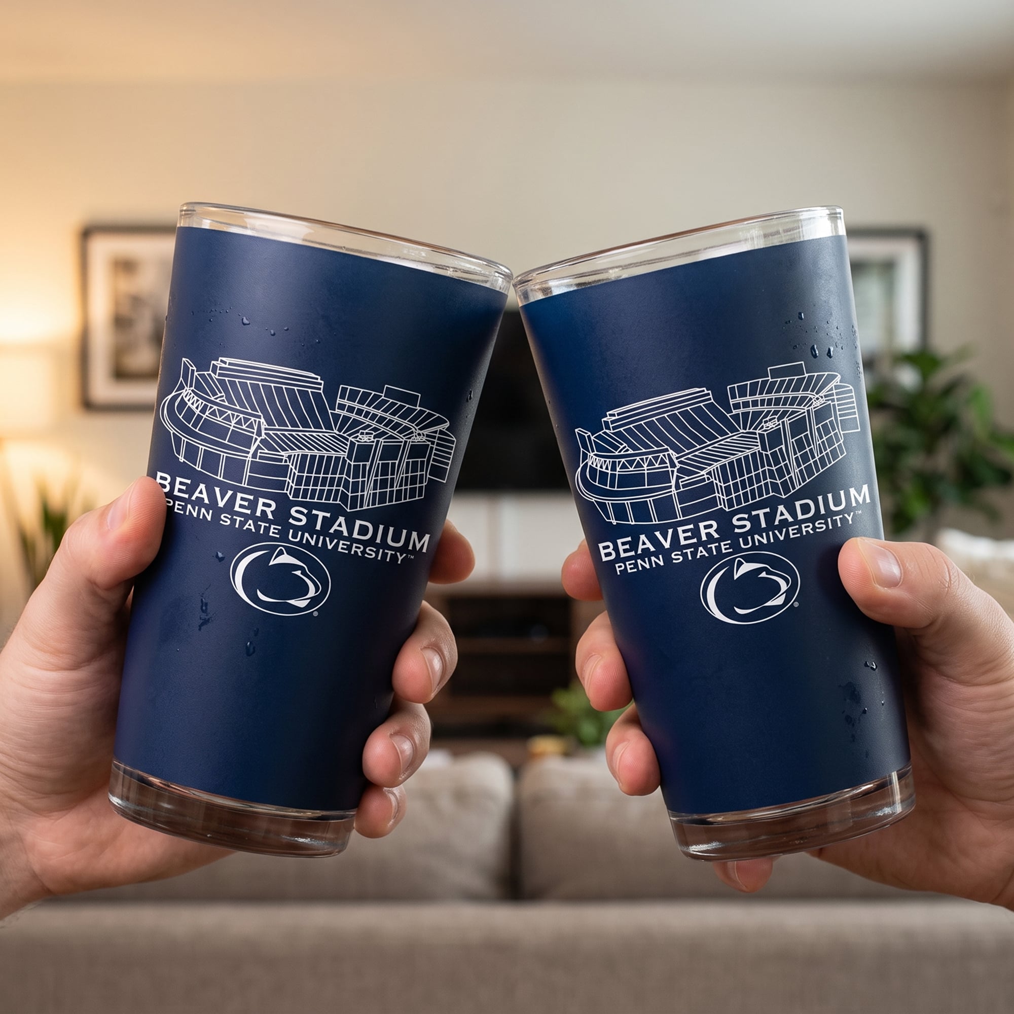 Pack de 2 verres à bière Indigo Falls Penn State Nittany Lions Core Stadium