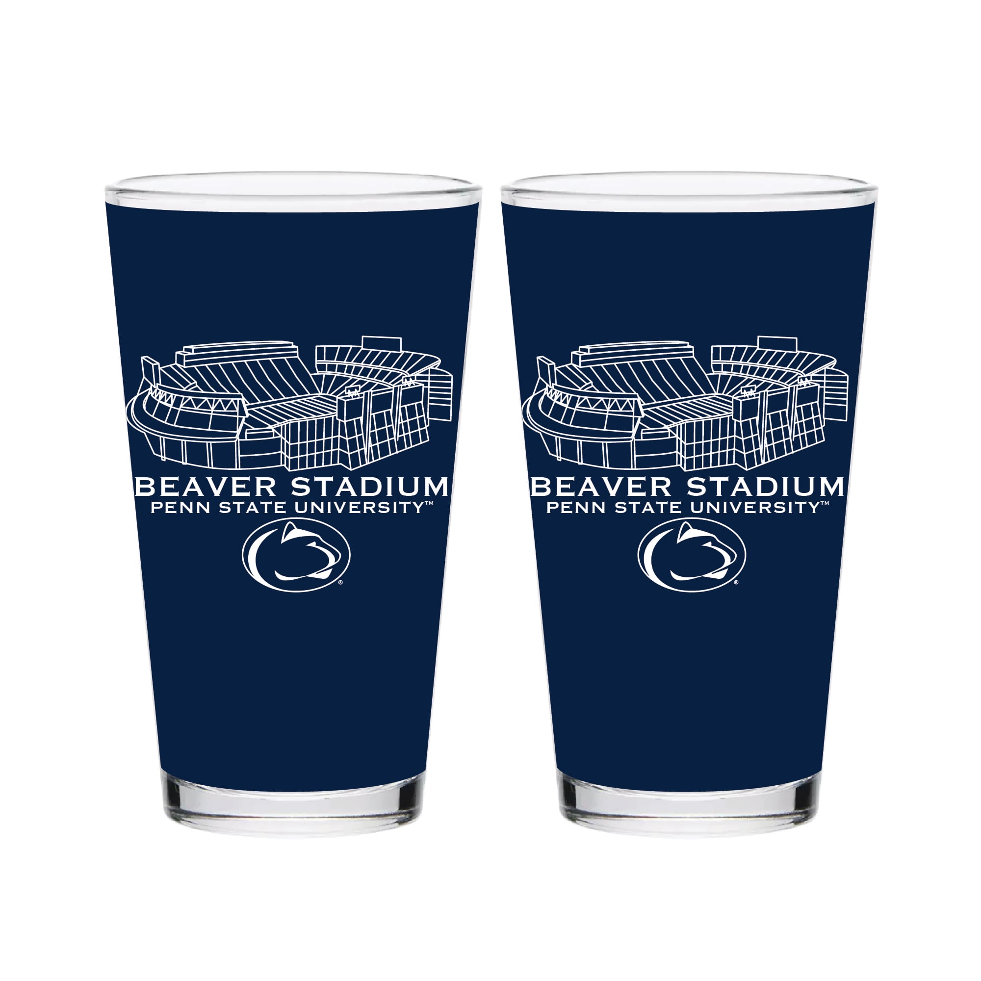 Pack de 2 verres à bière Indigo Falls Penn State Nittany Lions Core Stadium