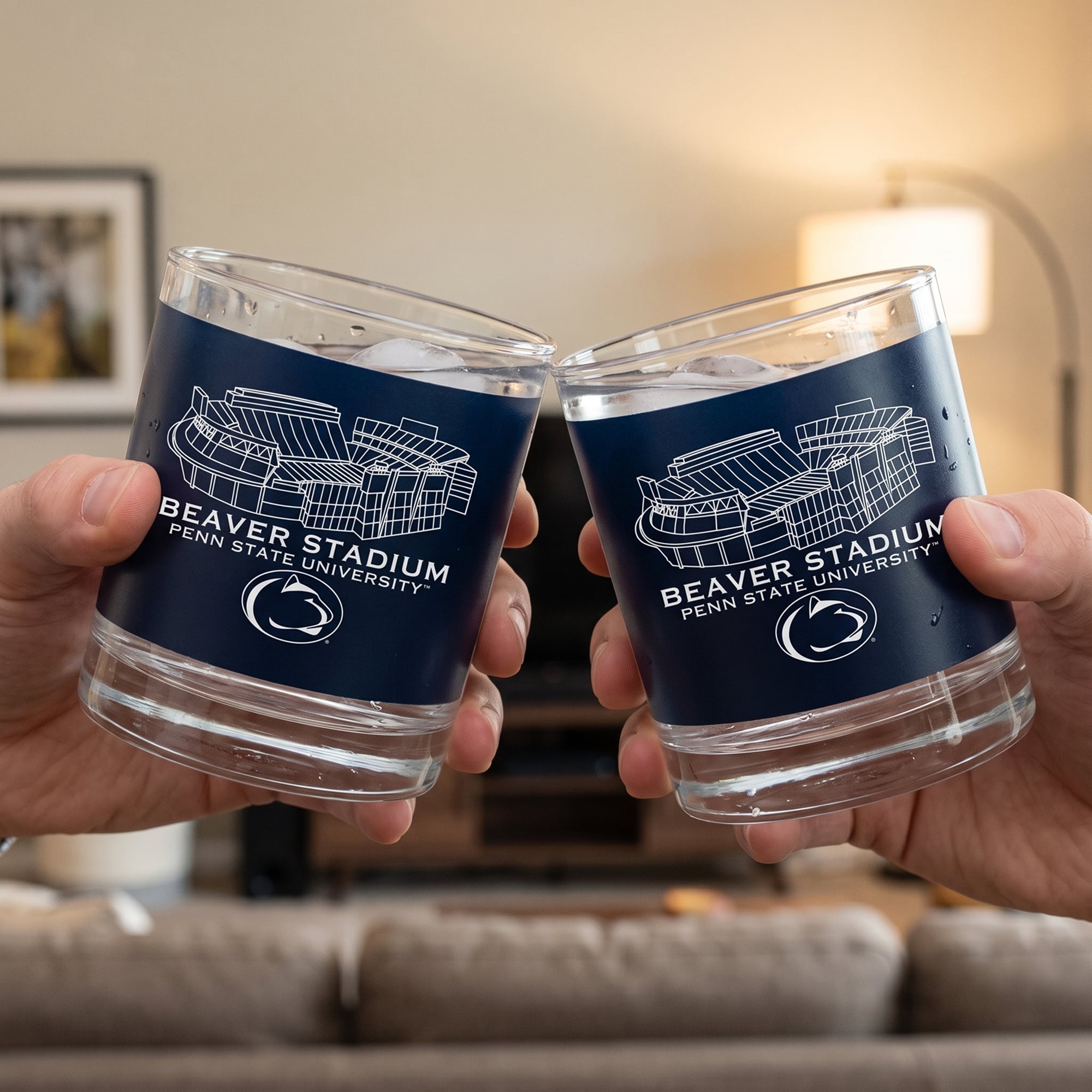 Pack de 2 verres à whisky Indigo Falls Penn State Nittany Lions Core Stadium